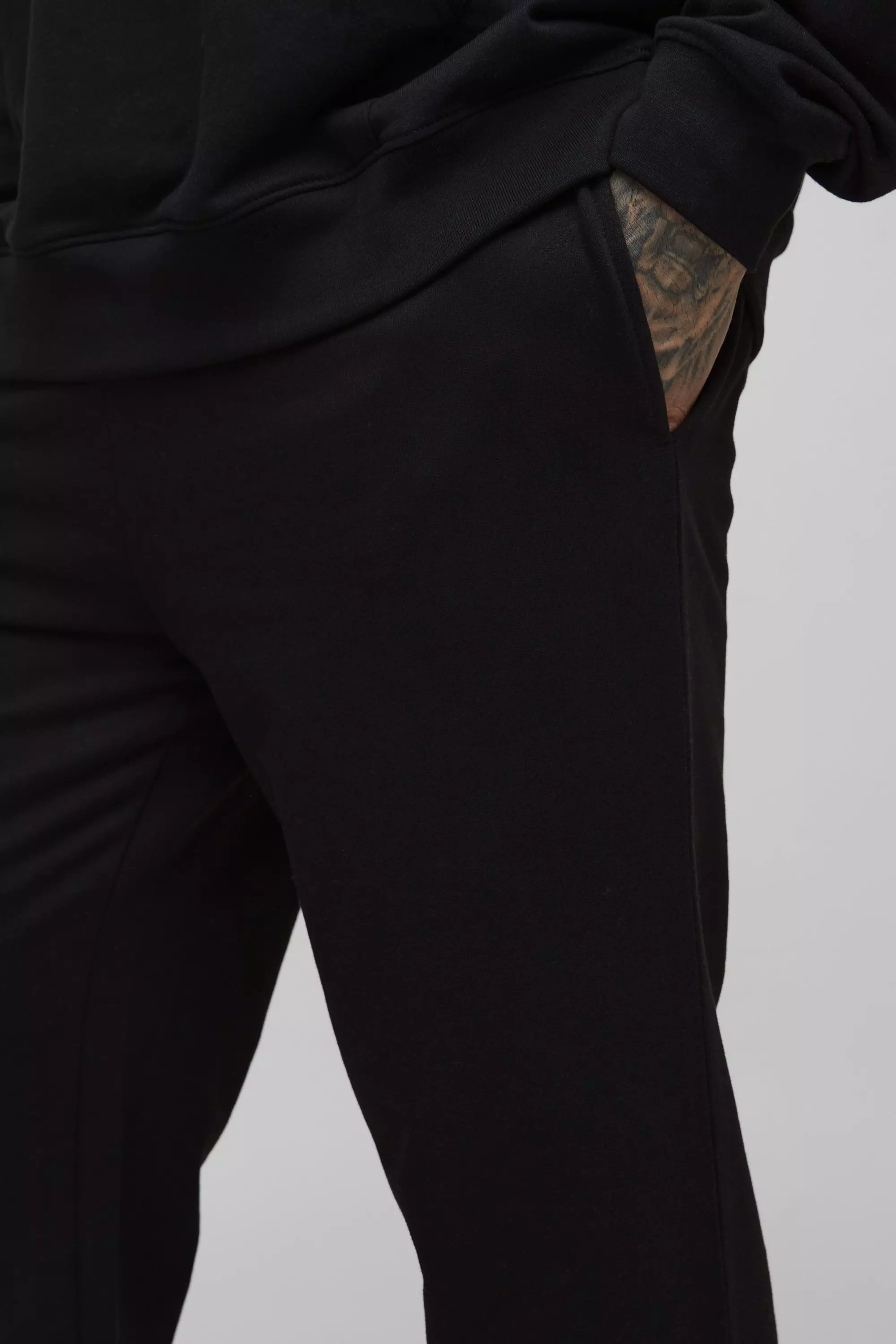 Black Tall Lightweight Regular Fit Basic Sweatpants alternative image