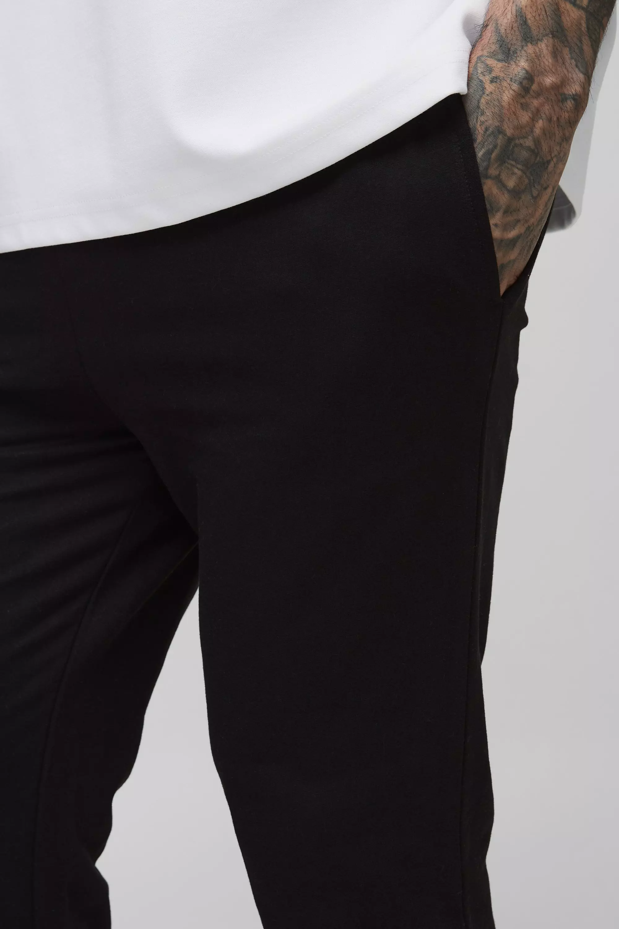 Black Tall Lightweight Skinny Fit Basic Sweatpants alternative image