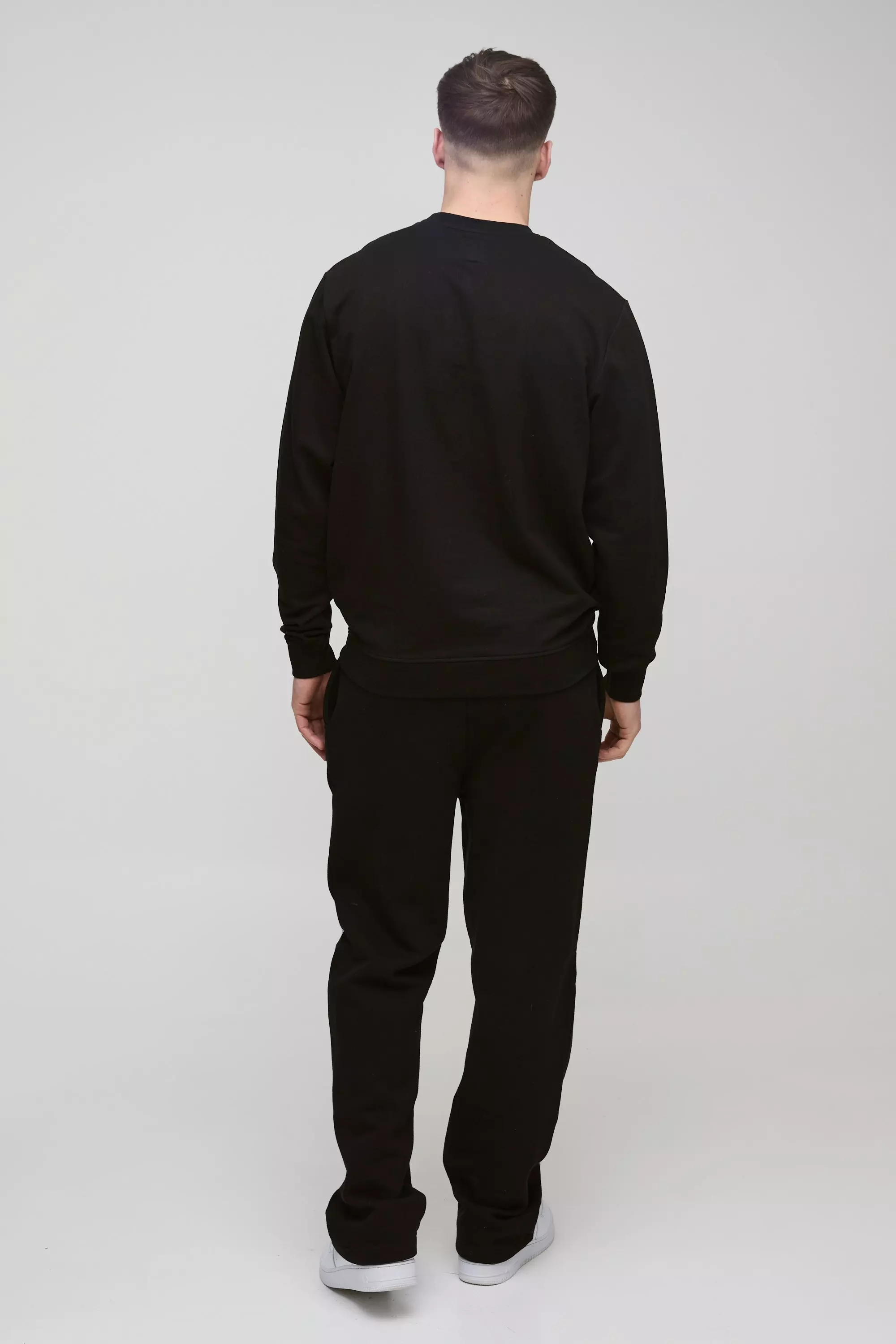 Black Tall 260GSM Loopback Regular Fit Basic Sweat alternative image