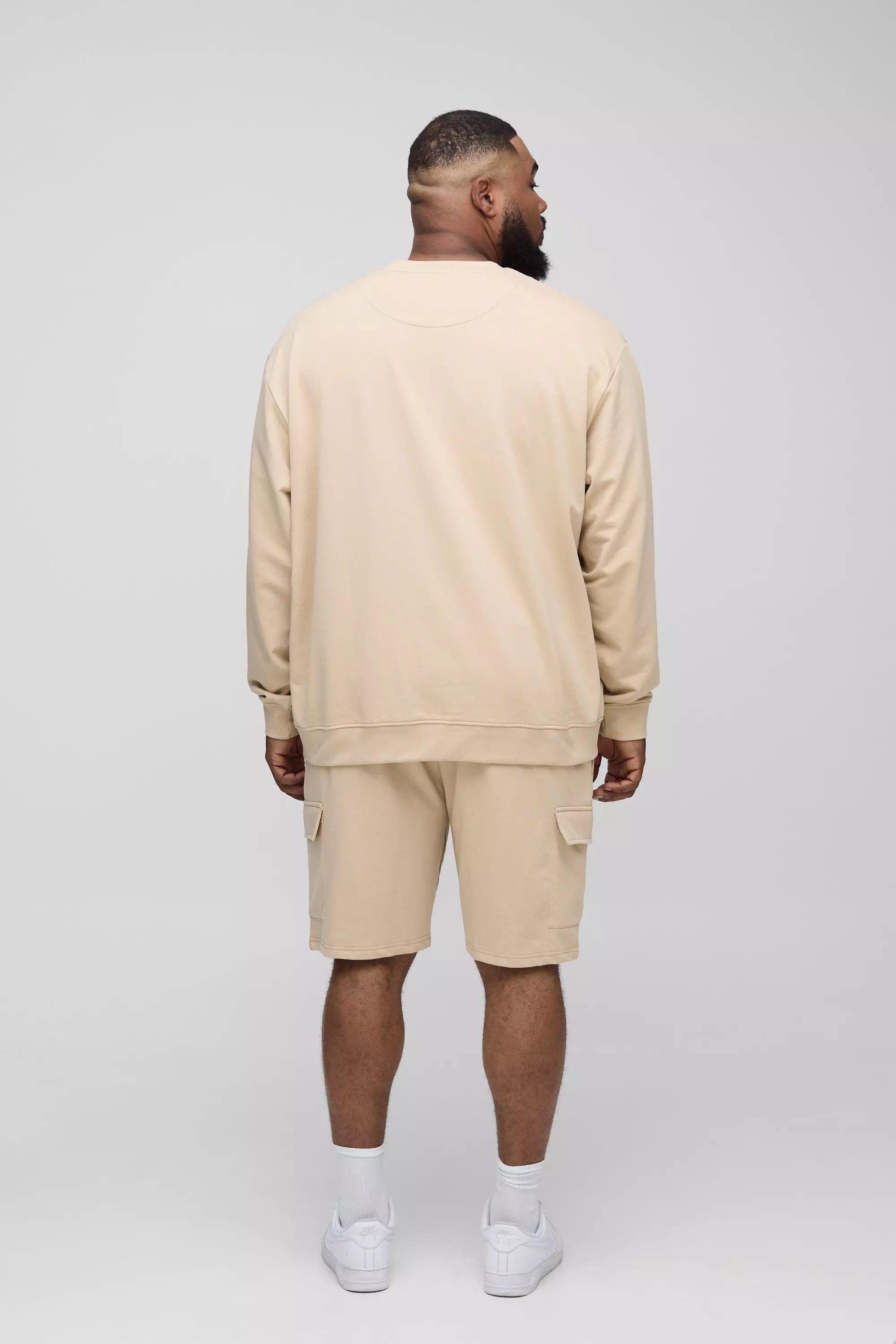 Taupe Plus 260GSM Loopback Oversized Fit Basic Sweat alternative image