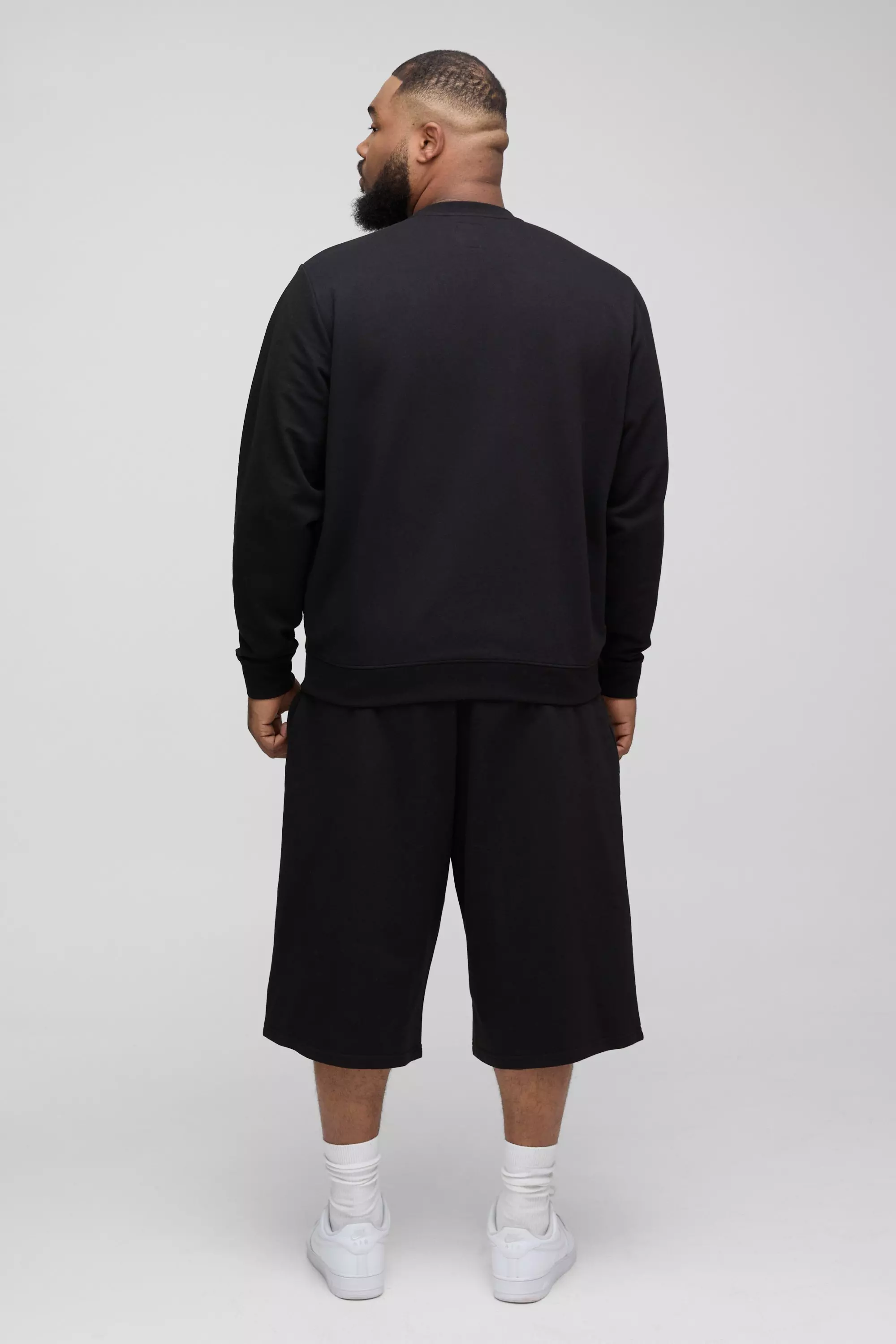 Black Plus 260GSM Loopback Regular Fit Basic Sweat alternative image