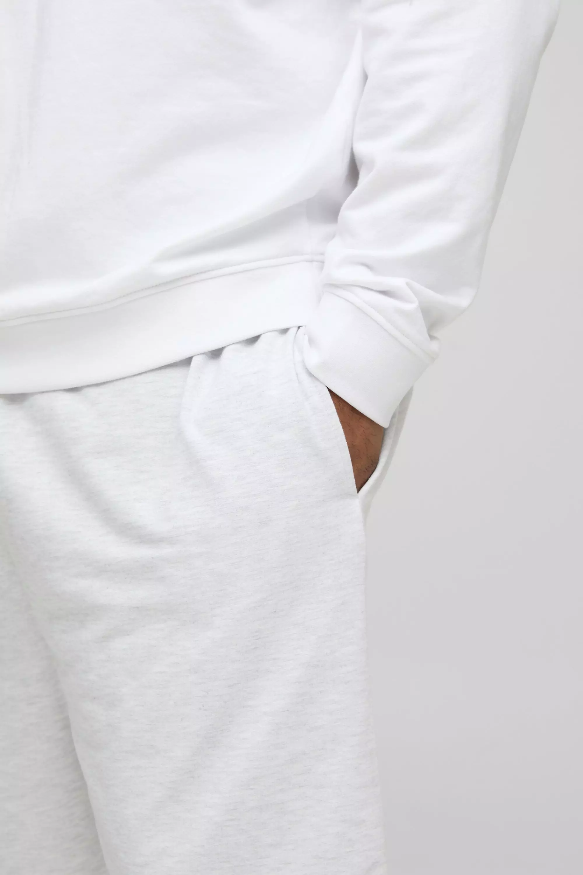 Plus 260GSM Loopback Oversized Drop Crotch Basic Shorts | boohooMAN USA
