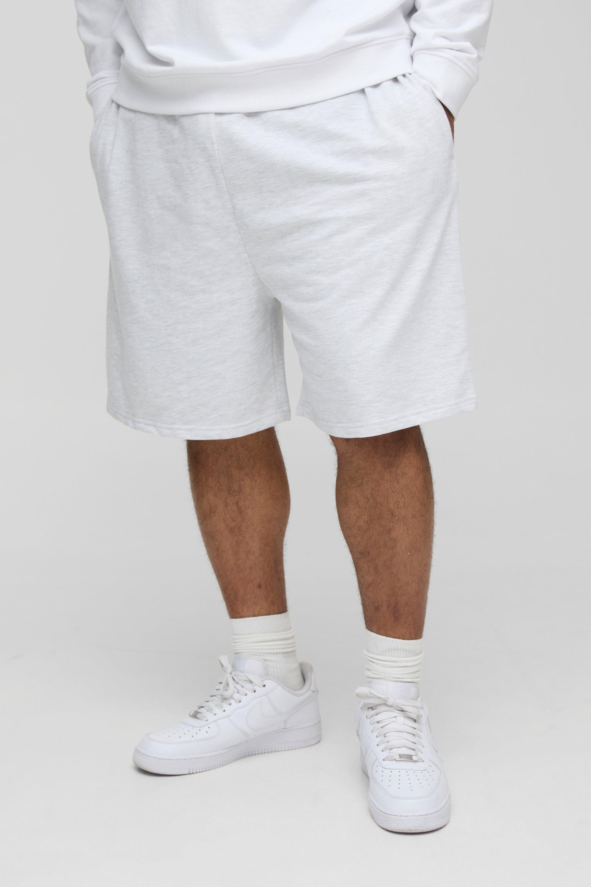 Plus 260GSM Loopback Oversized Drop Crotch Basic Shorts | boohooMAN USA