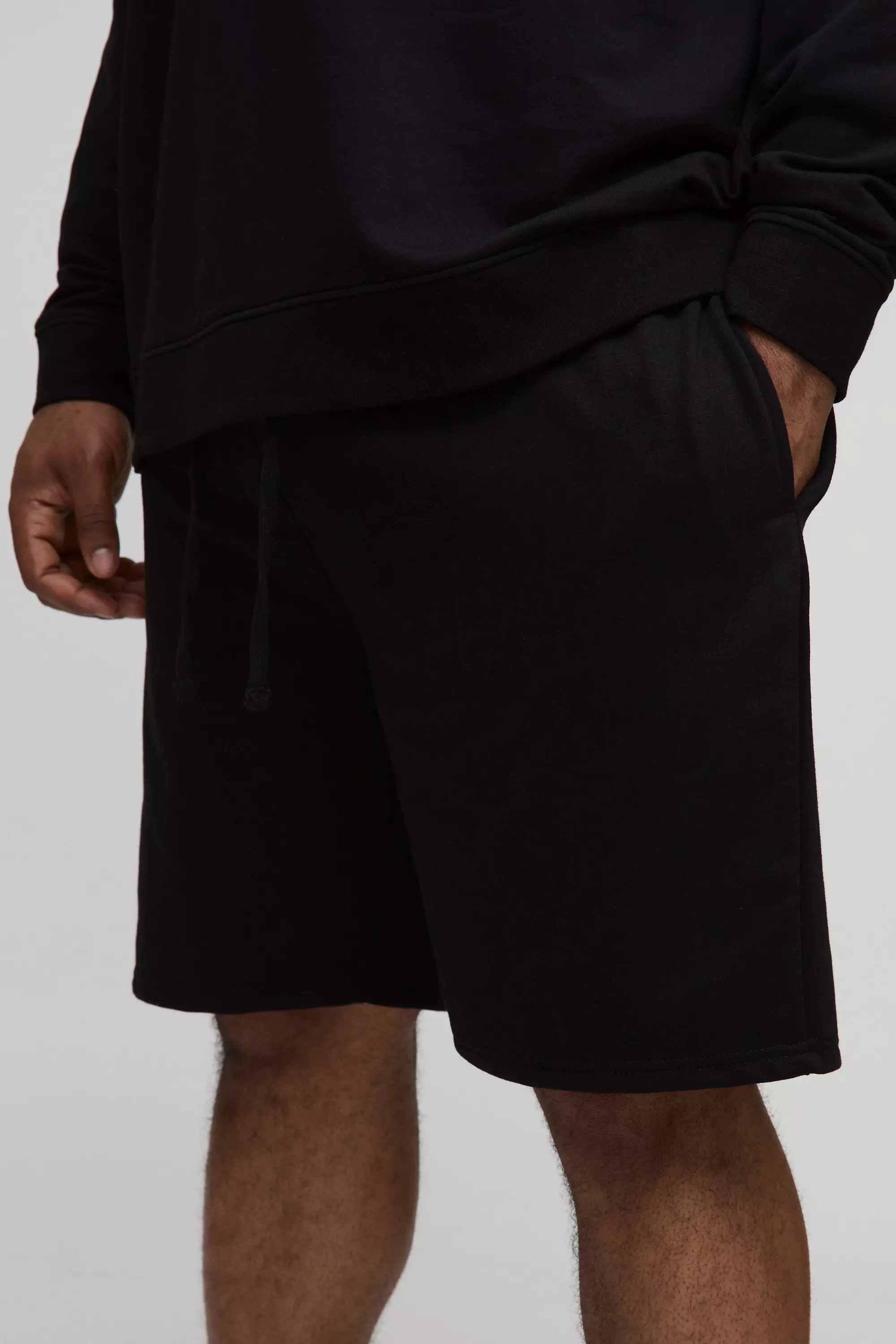 Plus 260GSM Loopback Regular Fit Basic Shorts | boohooMAN USA