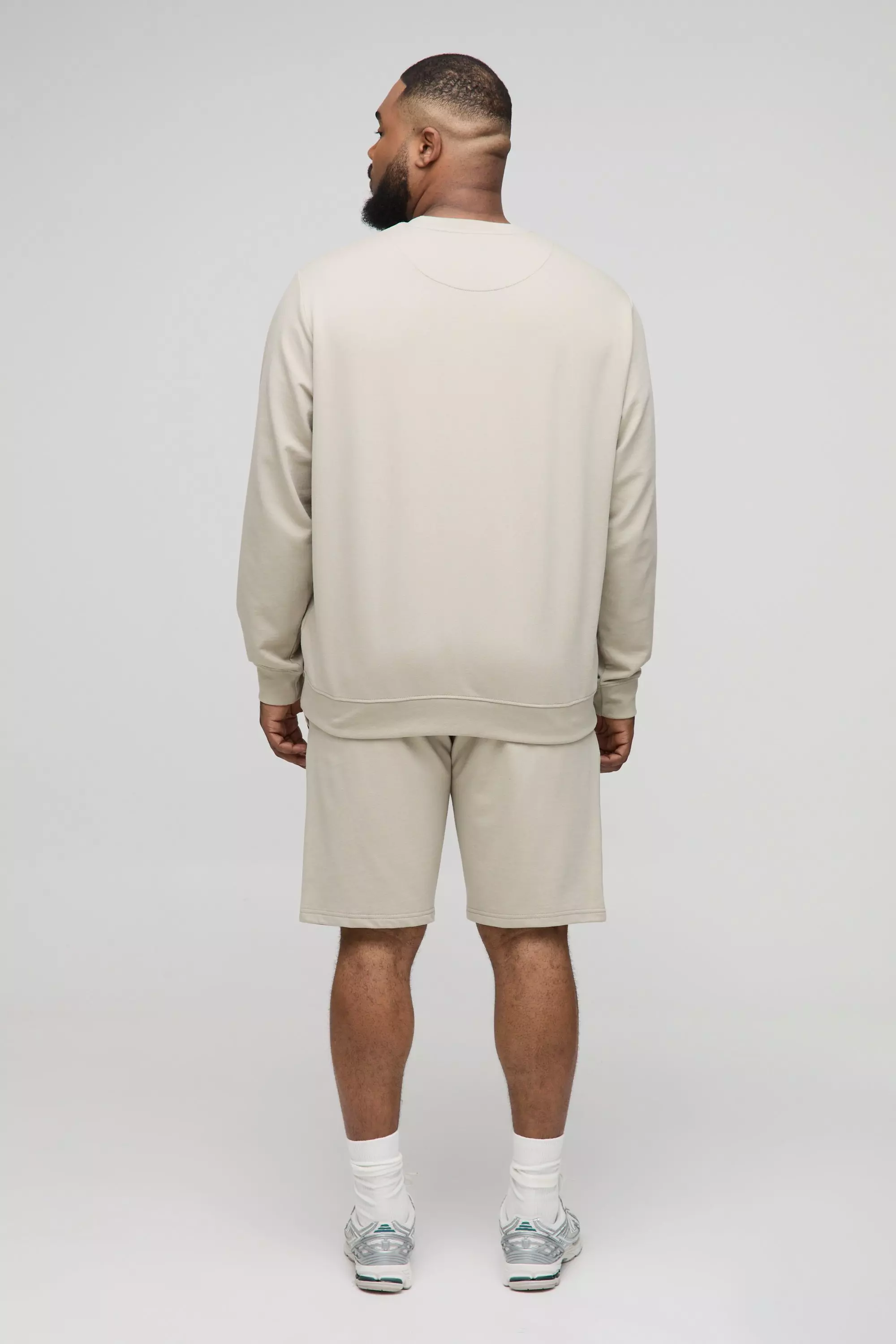 Plus 260GSM Loopback Slim Fit Basic Shorts | boohooMAN USA