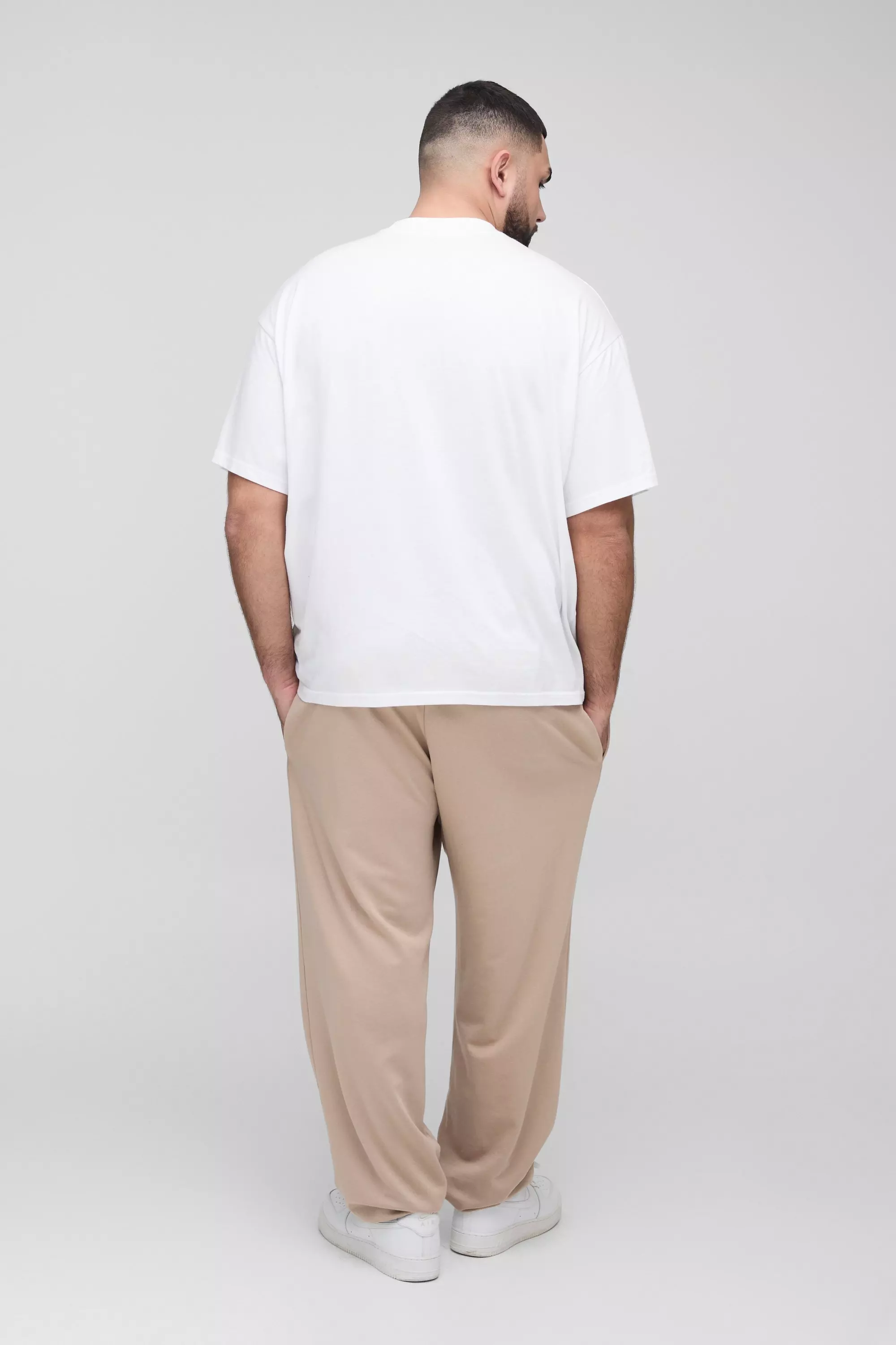Mocha Plus Lightweight Oversized Fit Basic Sweatpants alternative image