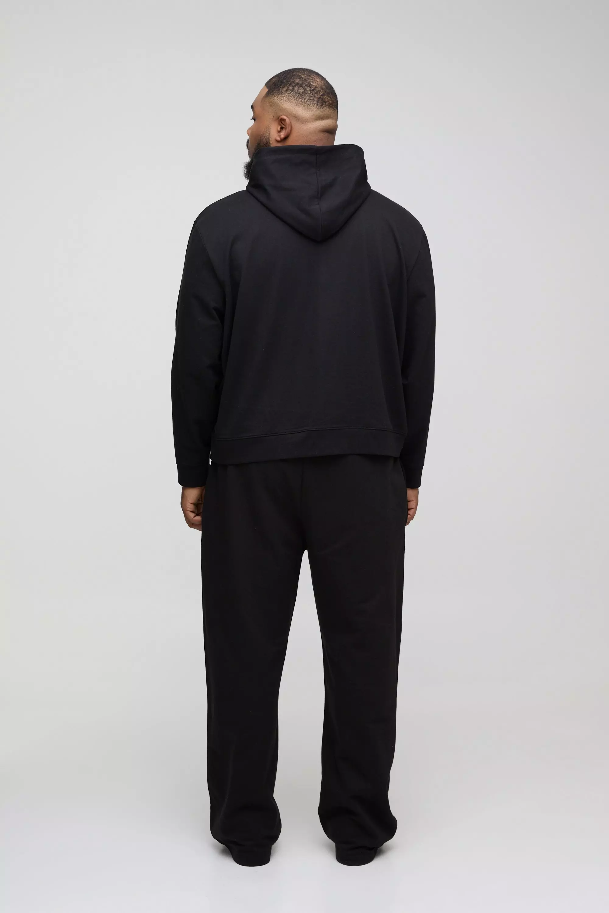 Grande taille - Jogging droit basique, Black autre image