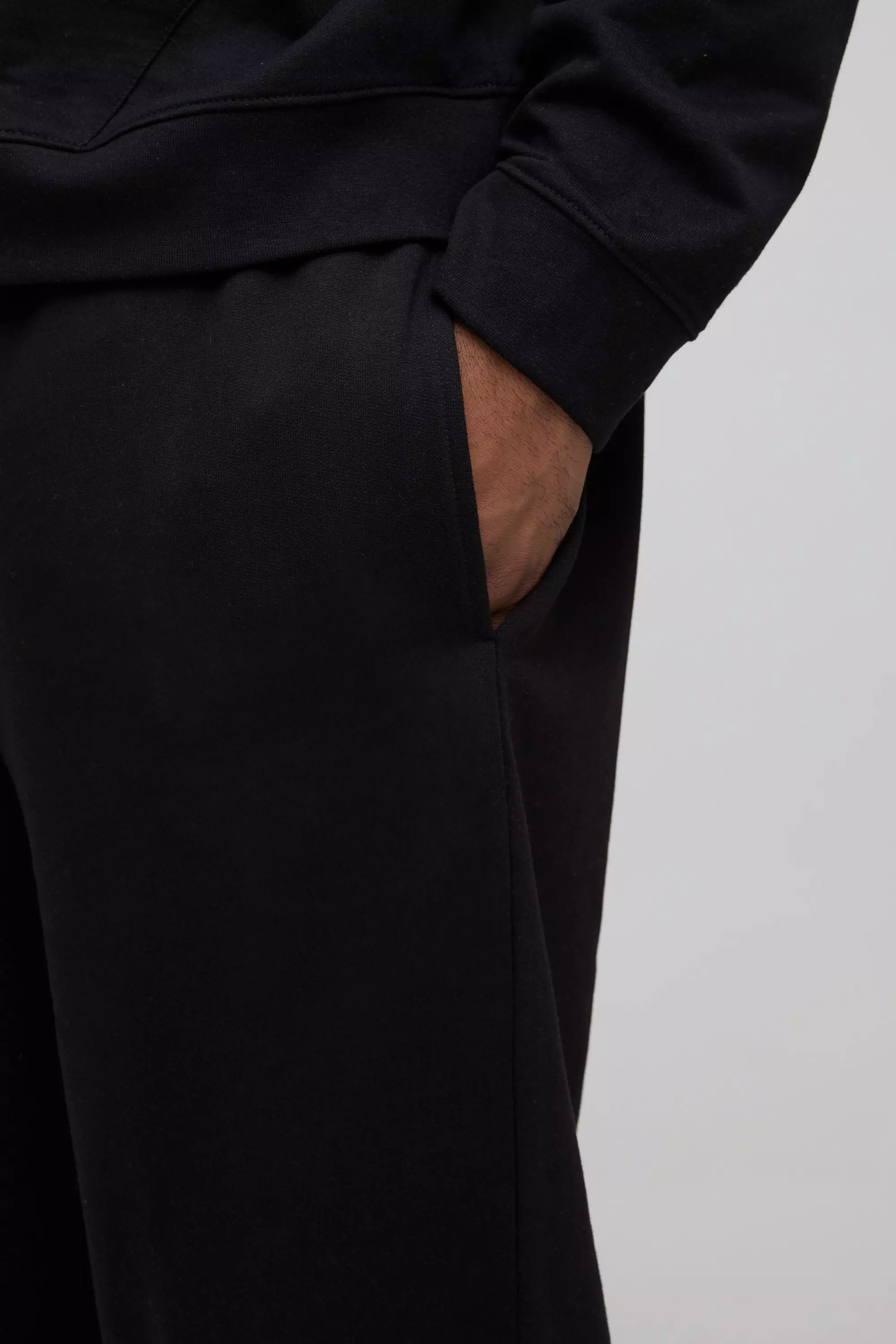 Grande taille - Jogging droit basique, Black autre image