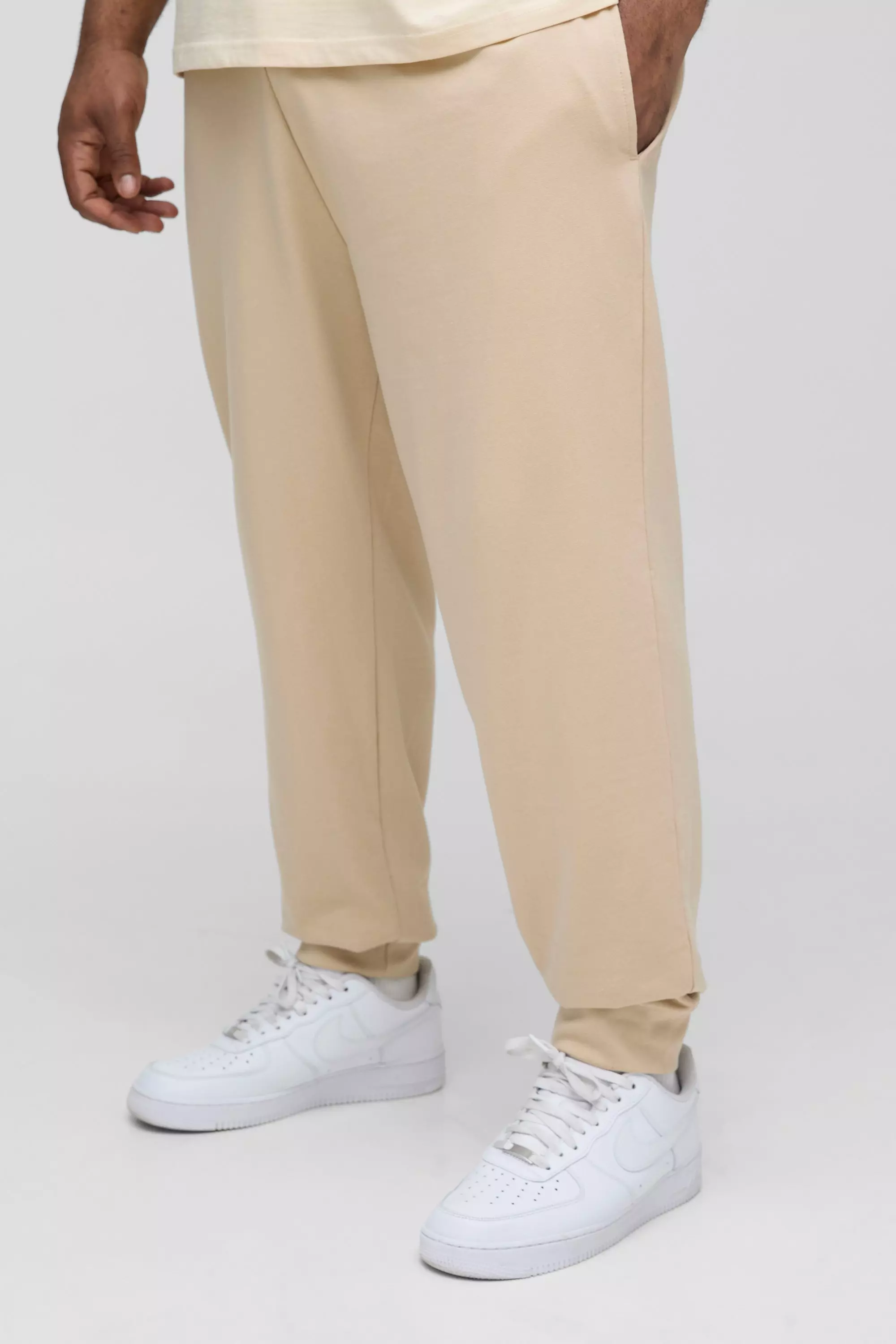 Grande taille - Jogging droit basique, Taupe autre image