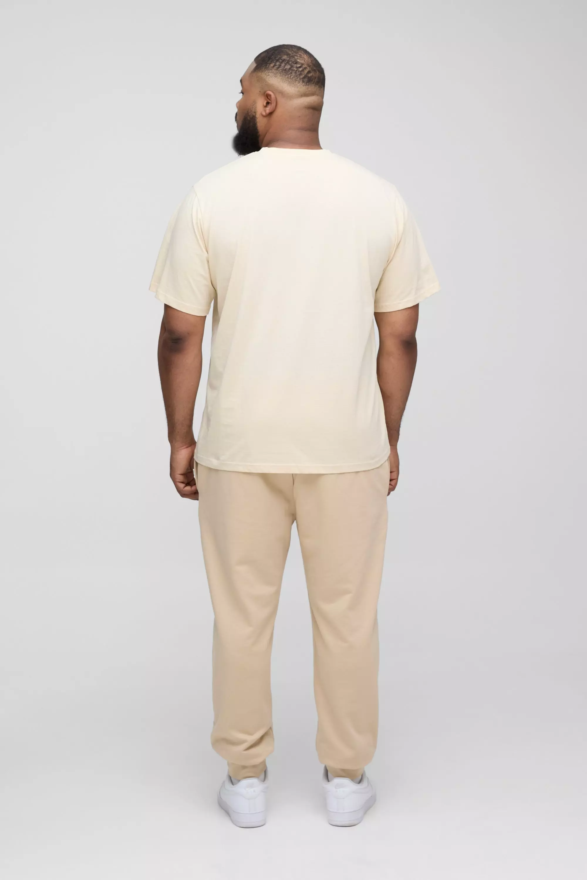 Grande taille - Jogging droit basique, Taupe autre image