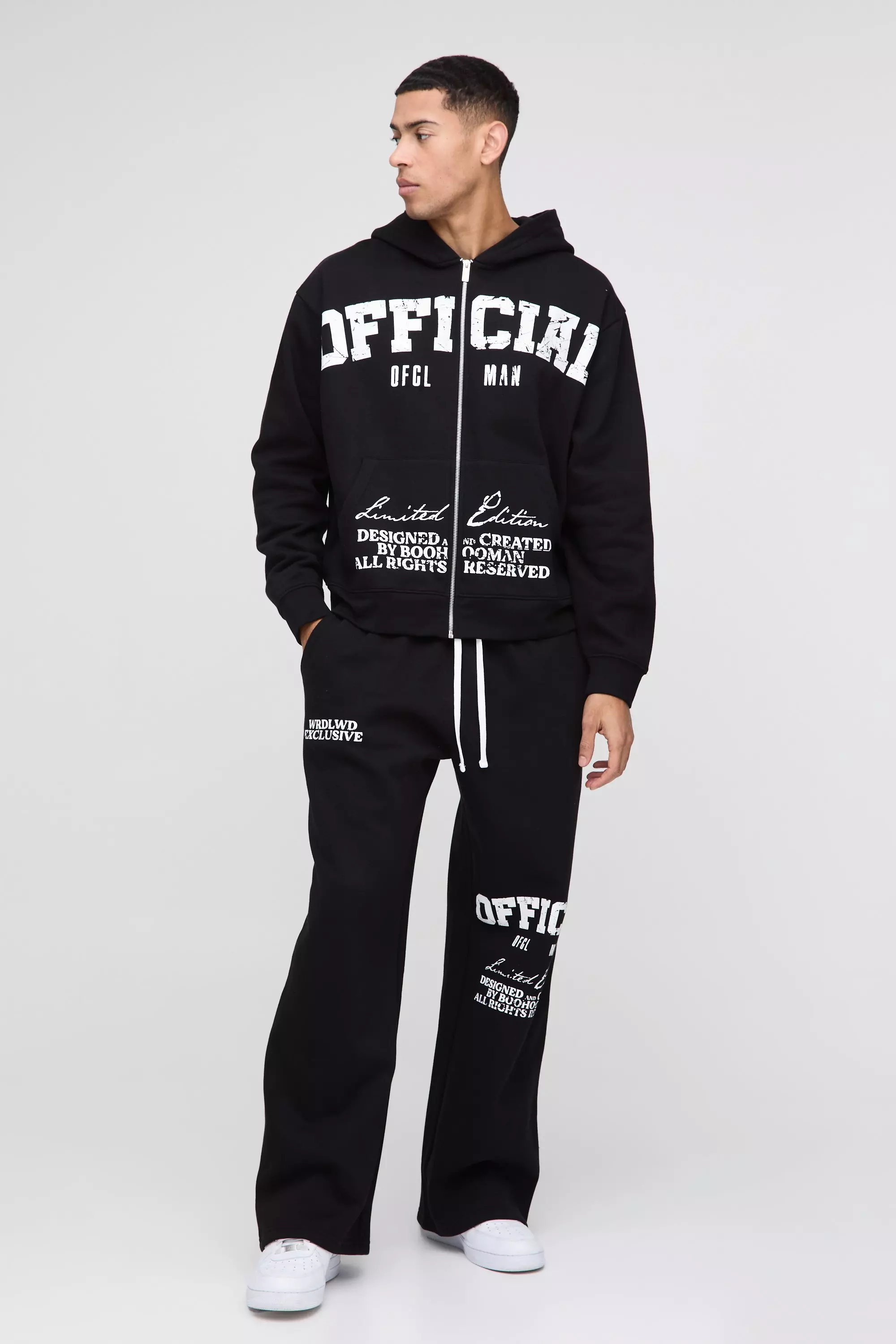 Survêtement oversize imprimé - Official, Black autre image