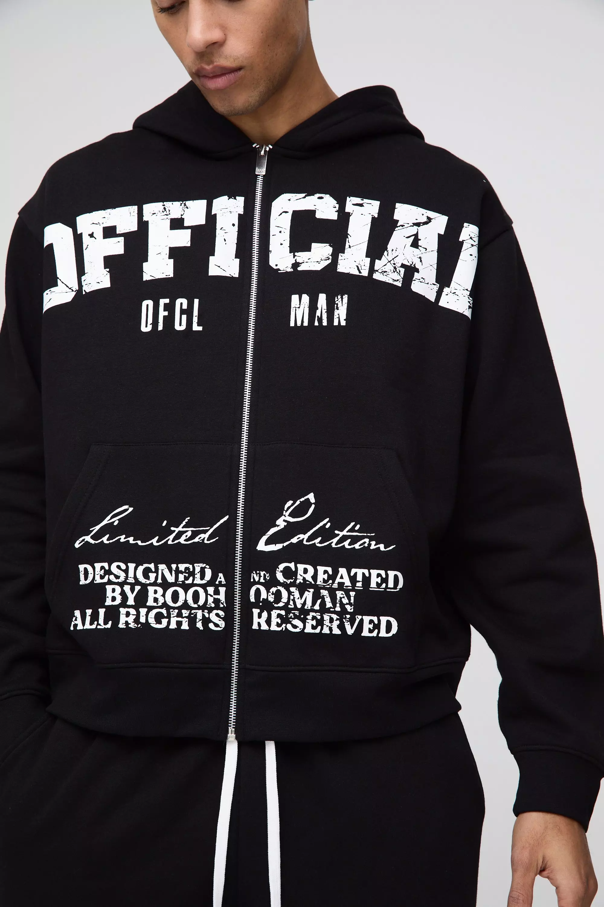 Survêtement oversize imprimé - Official, Black autre image