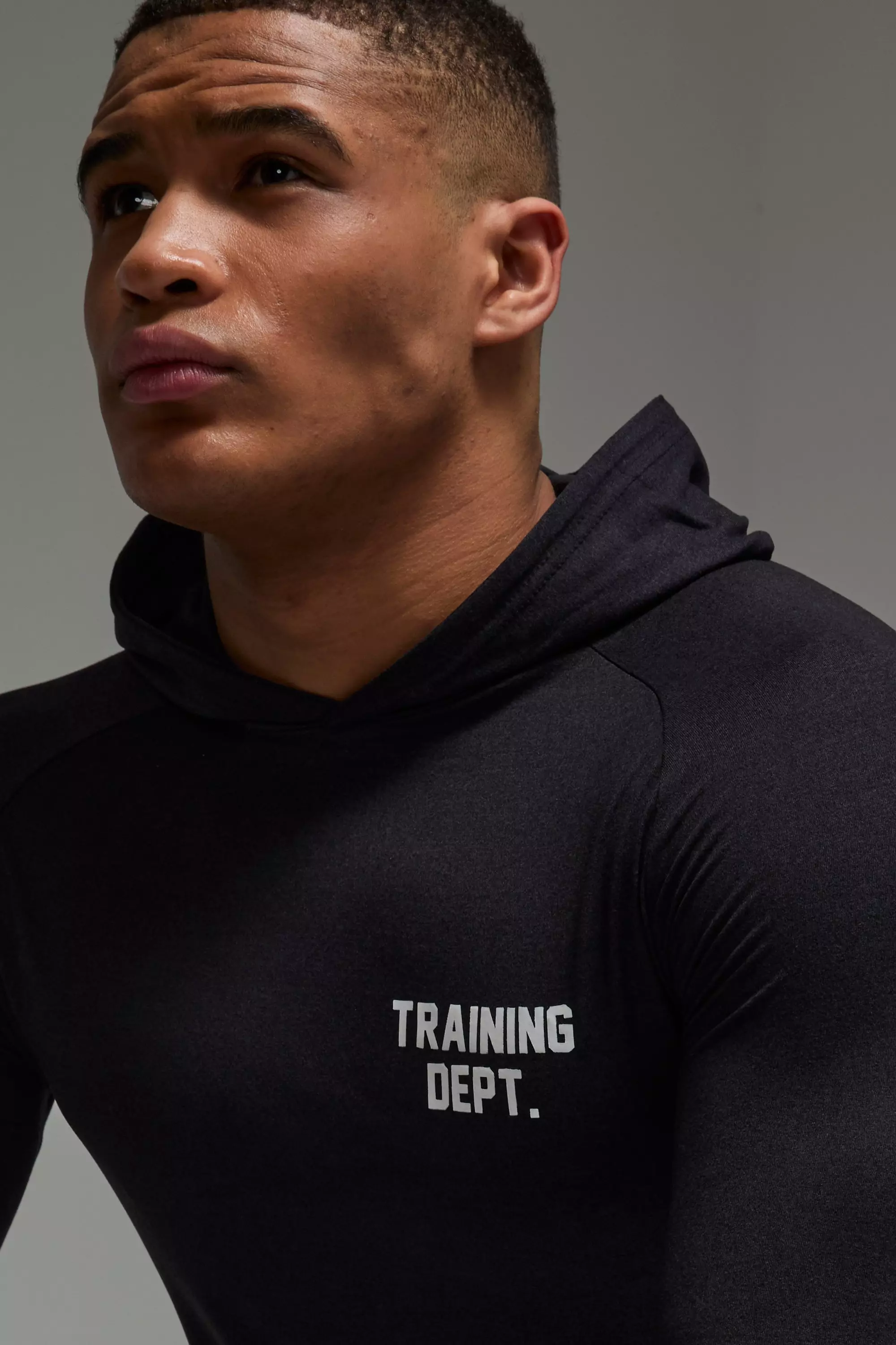 Man Active Lightweight Hoodie, Black alternatives Bild