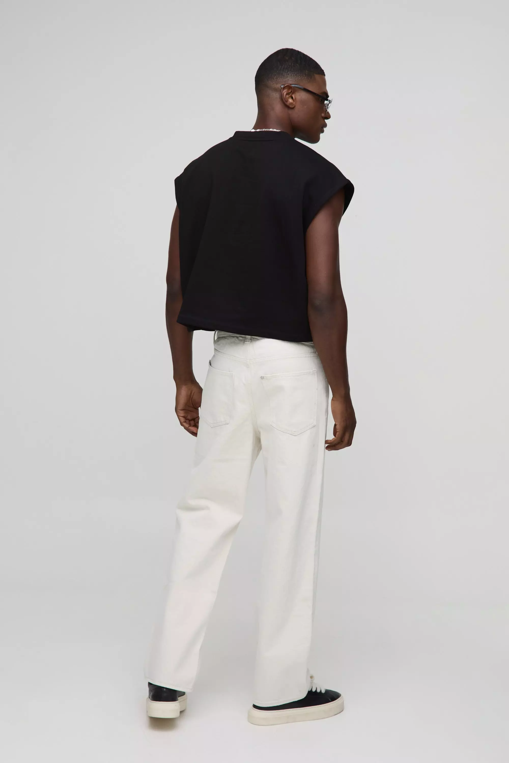 Tall Pleated Baggy Jeans | boohooMAN USA