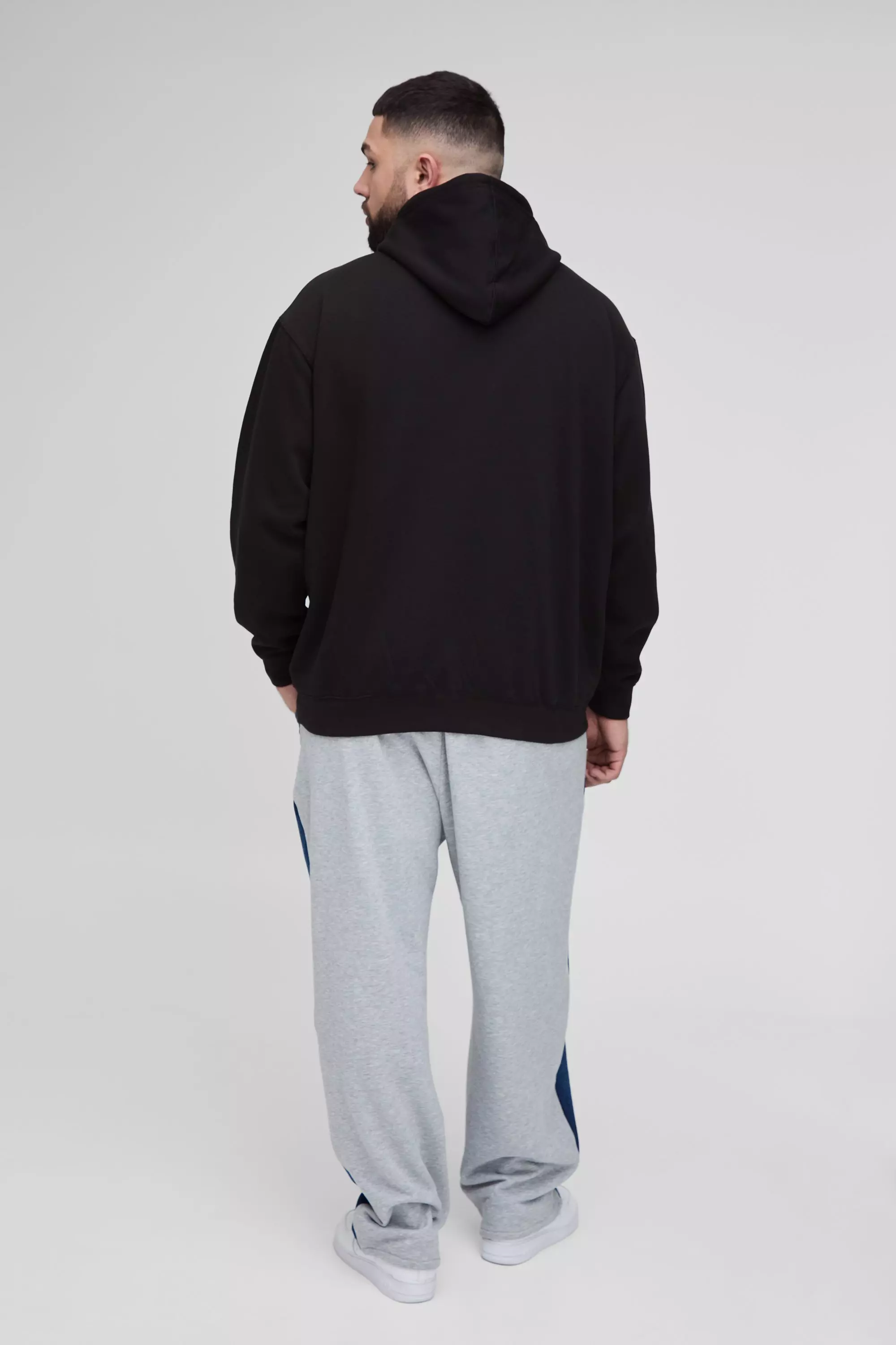 Black Plus Homme Varsity Oversized Hoodie alternative image
