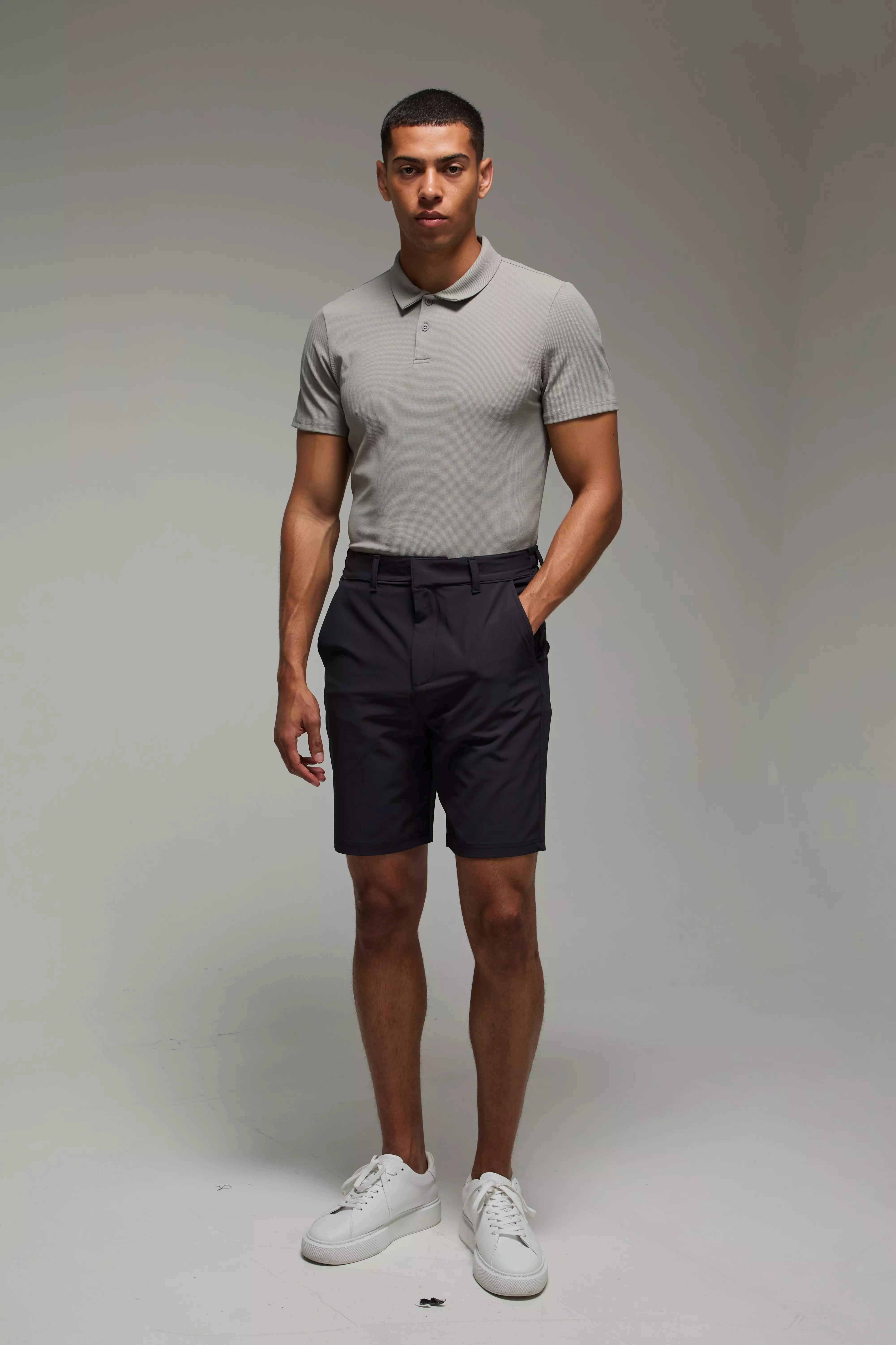Charcoal Man Active Slim Fit Golf 8.5inch Short alternative image