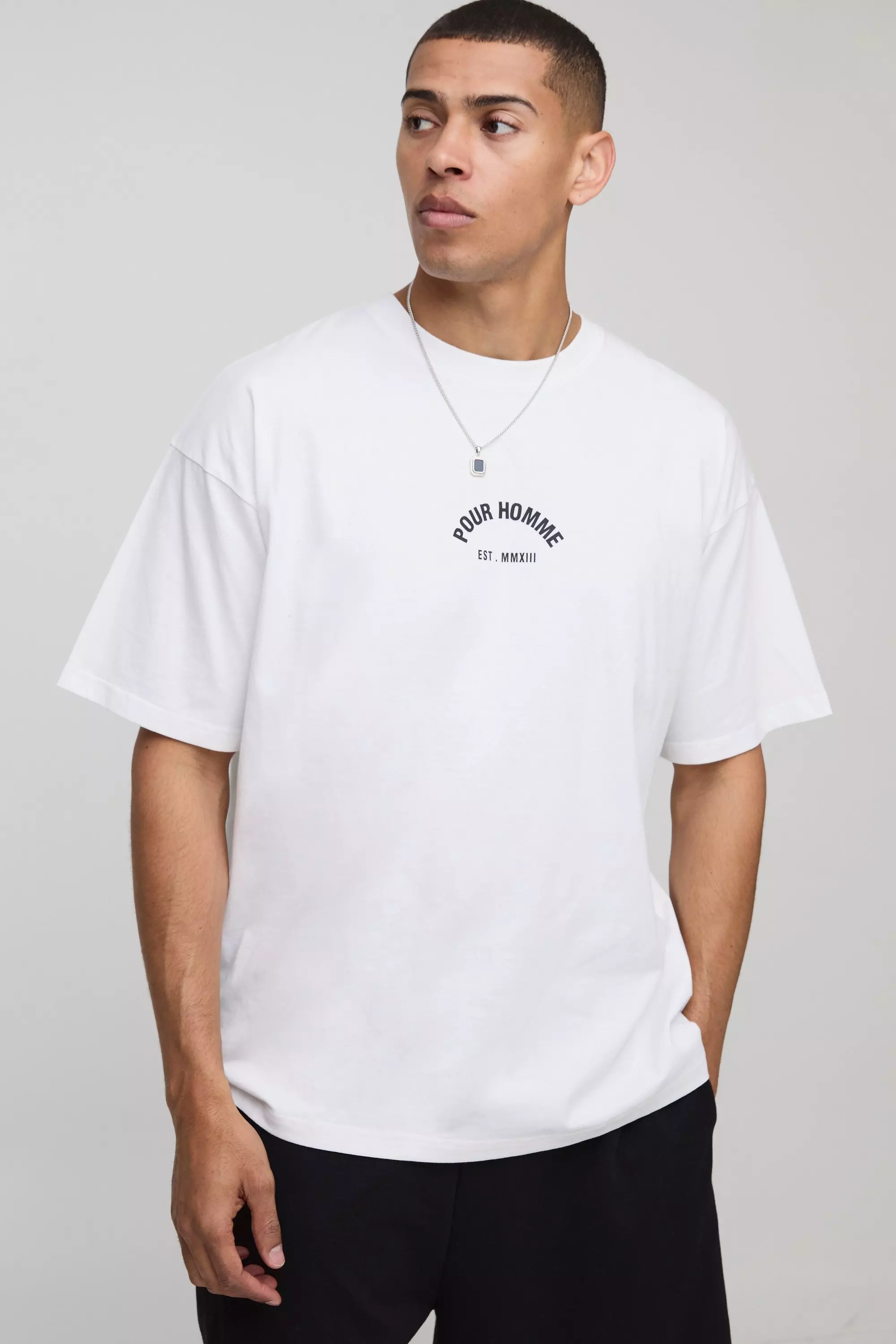 White Oversized Homme Ofcl Varsity T-Shirt alternatieve afbeelding