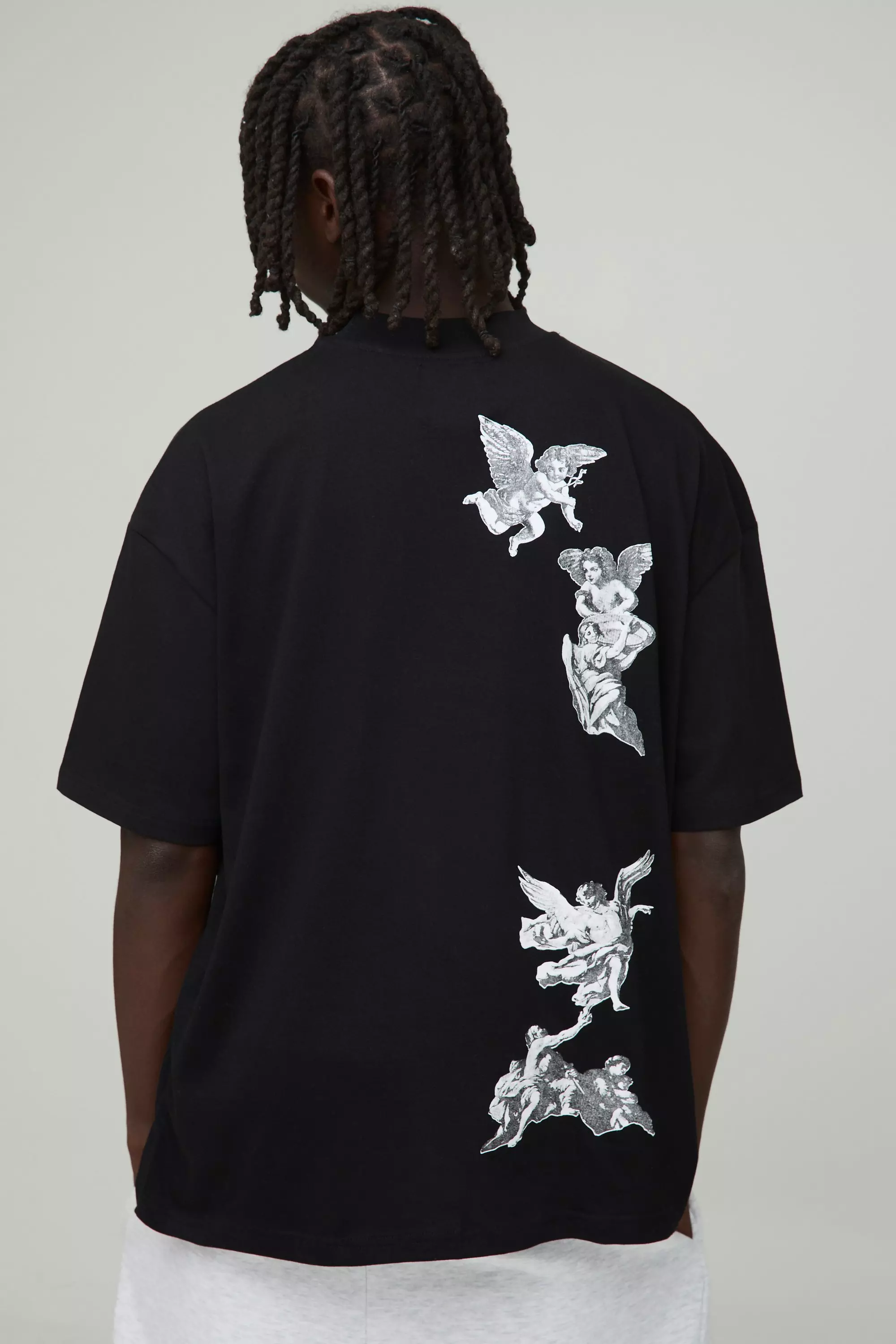 Oversized Renaissance Graphic T Shirt Black