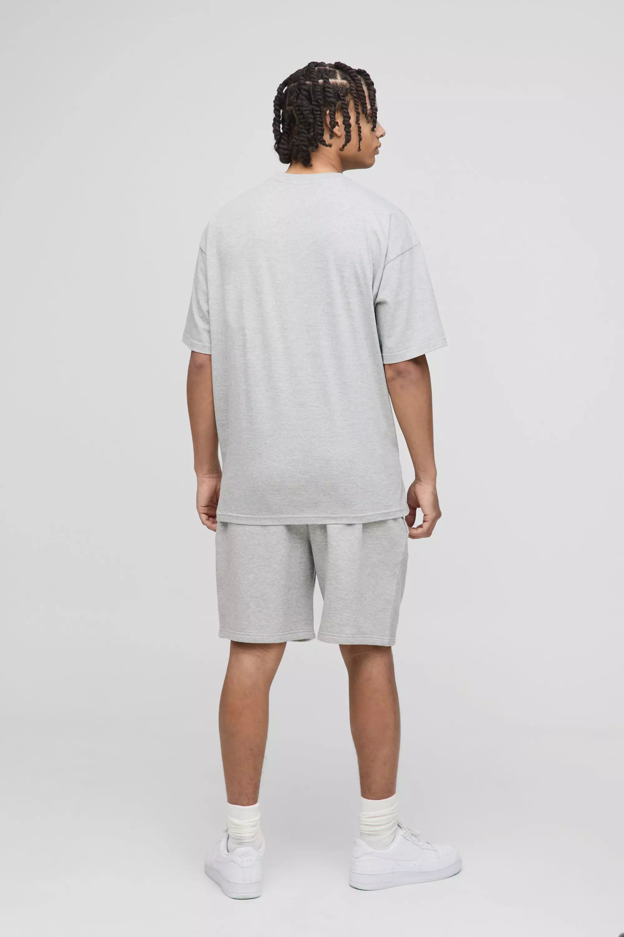 Grey marl Oversized M Star T-Shirt & Short Set alternative image