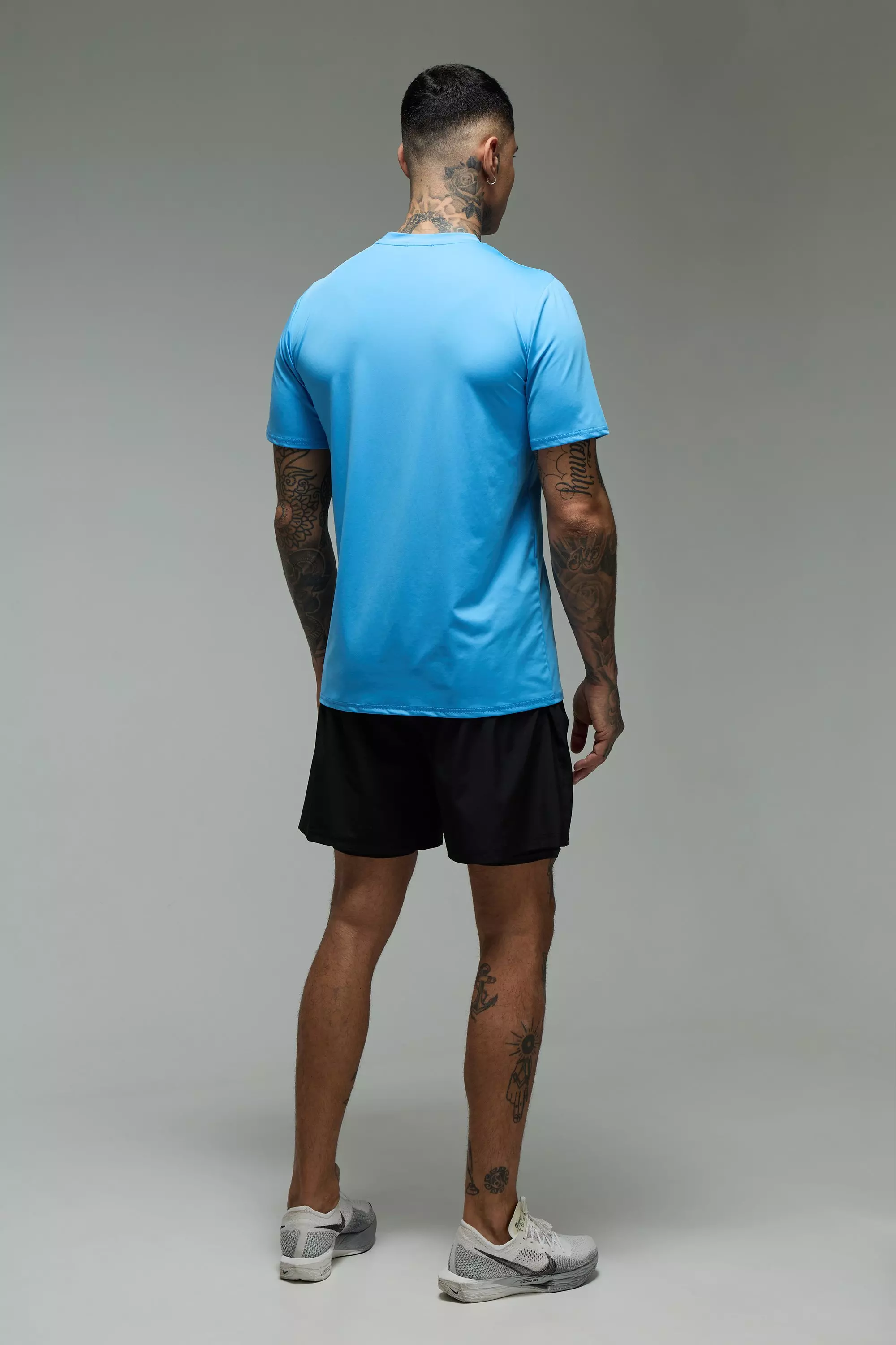 Black Tall Geweven Stretch 2-In-1 Man Active Shorts alternatieve afbeelding