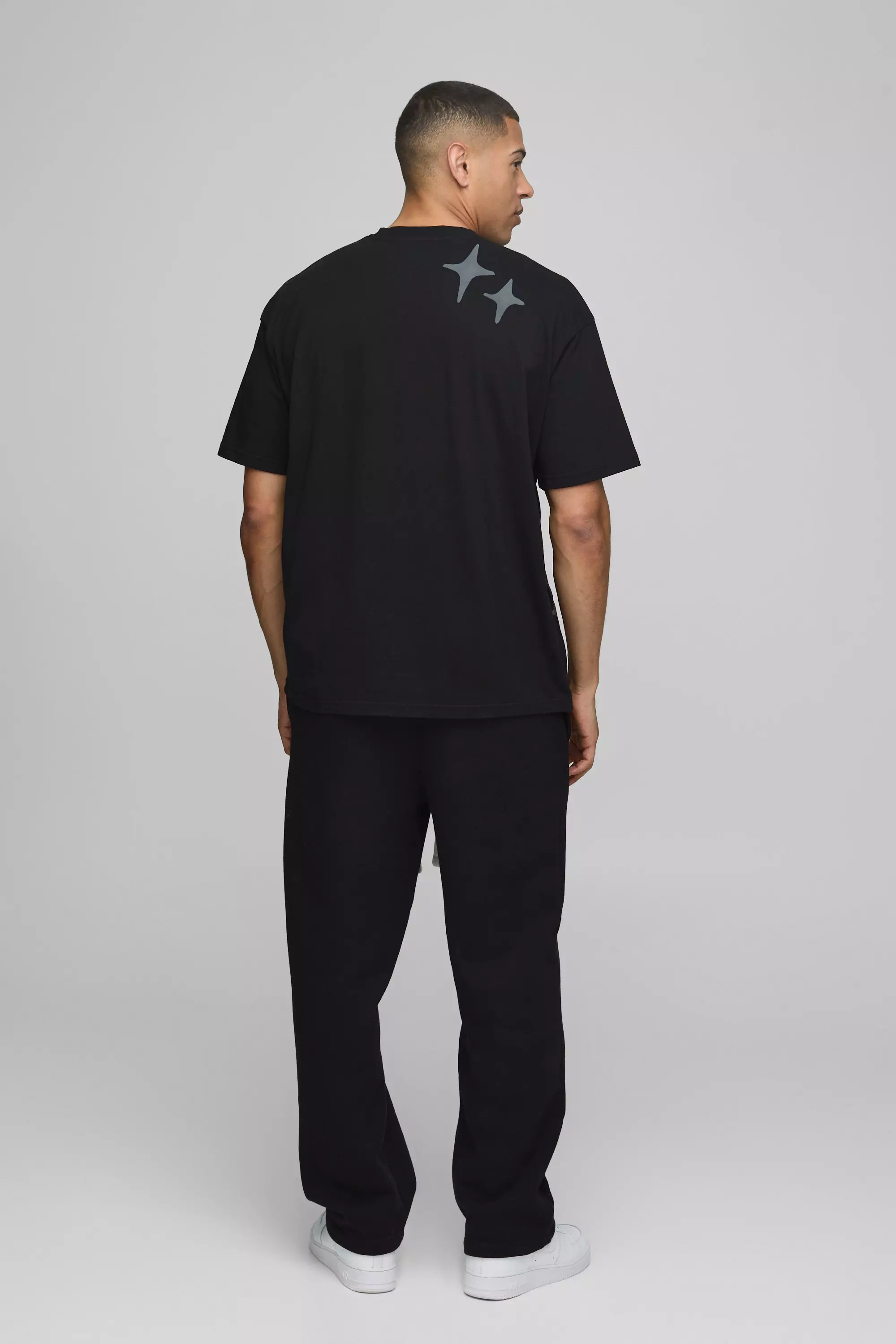Oversize T-Shirt mit Limited Edition Stern-Print, Black alternatives Bild