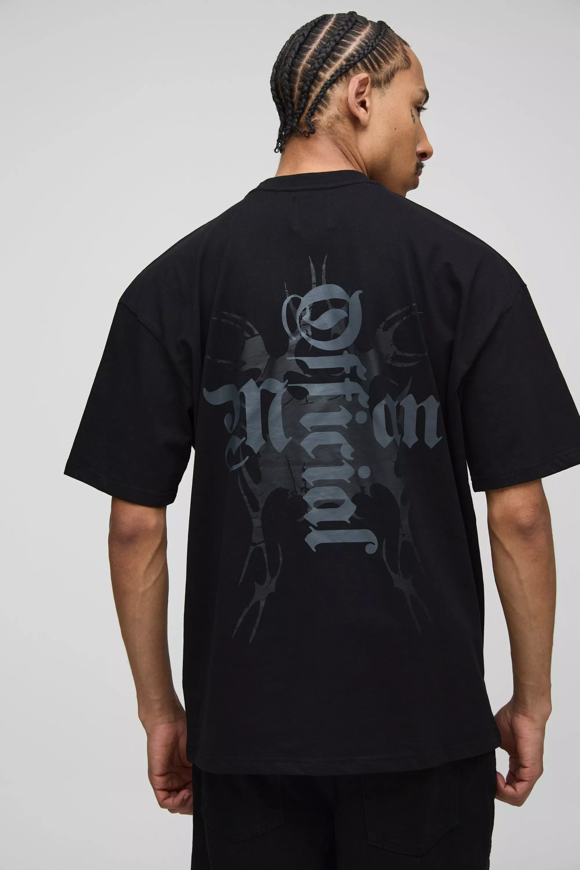 Black Oversized Official Cross Graphic T-Shirt alternative image