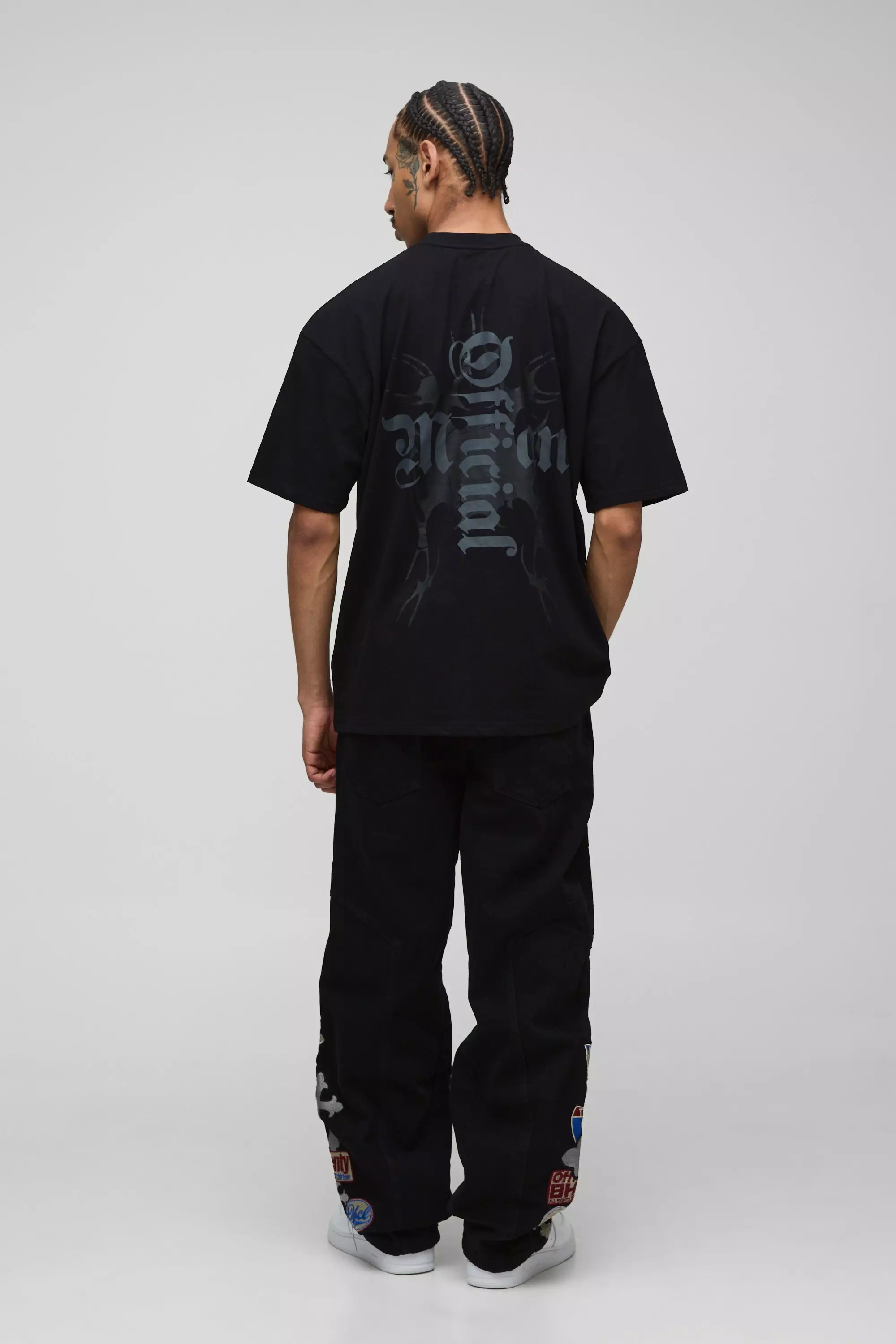 Black Oversized Official Cross Graphic T-Shirt alternative image