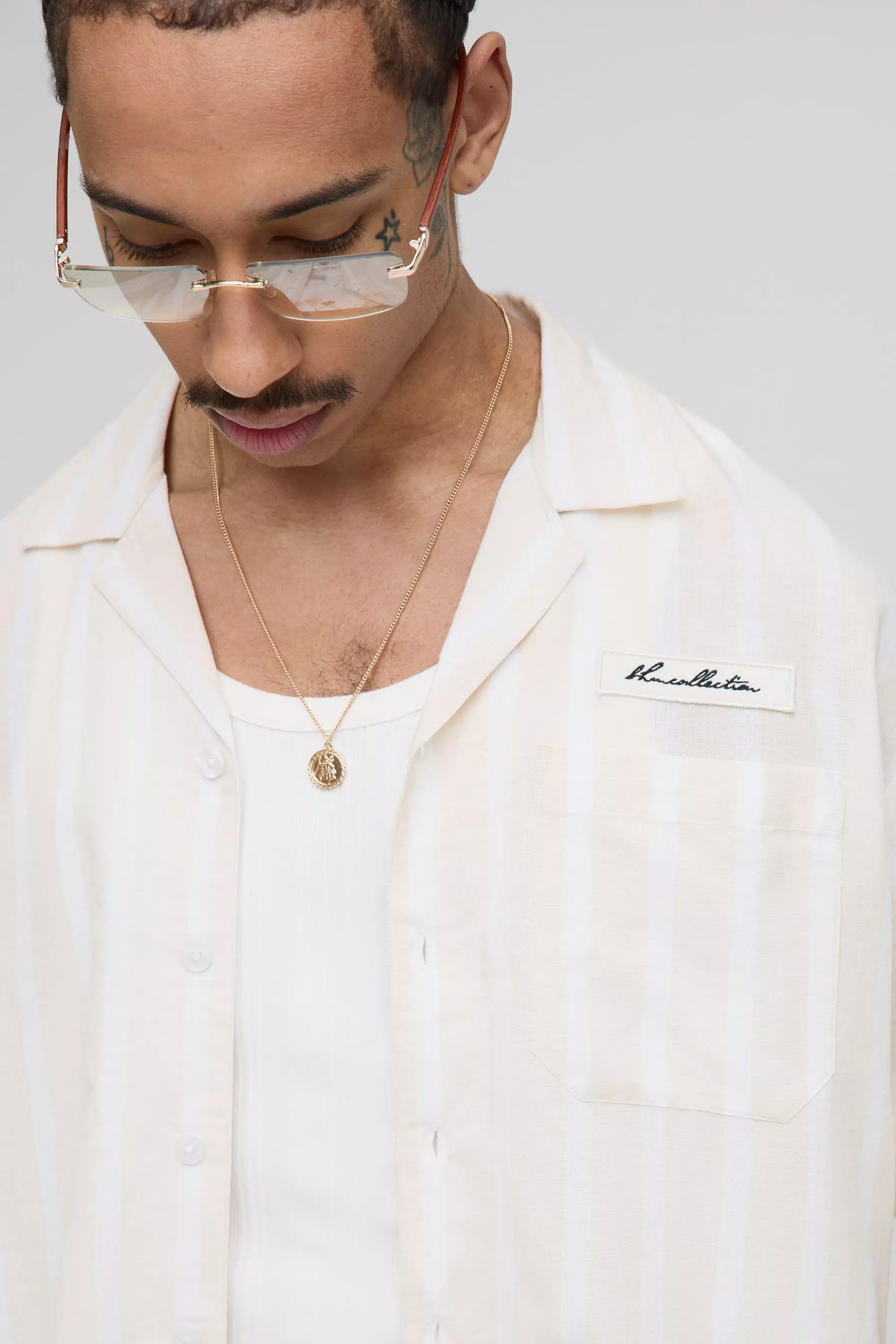 Chemise oversize rayée , Natural autre image