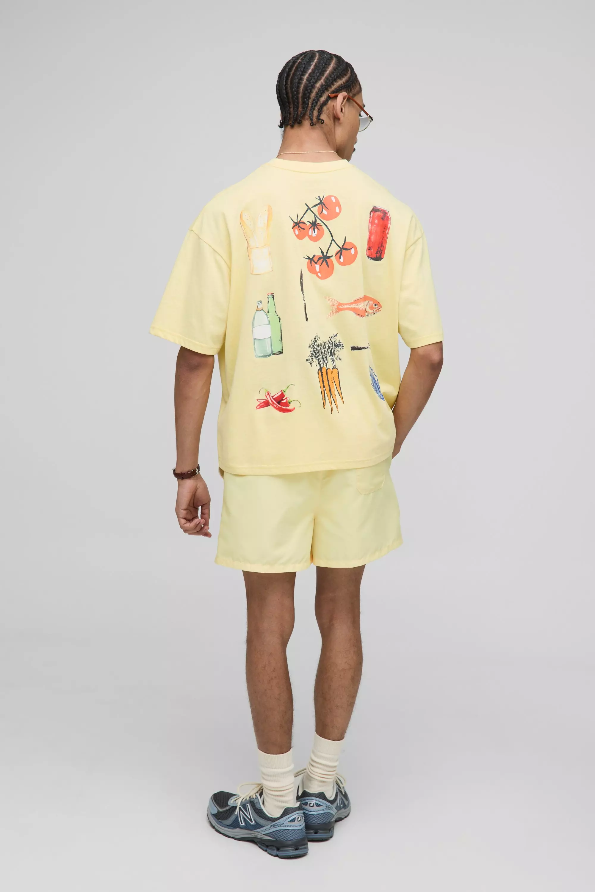 Yellow Short Length Rubber Tab Swim Short alternative image