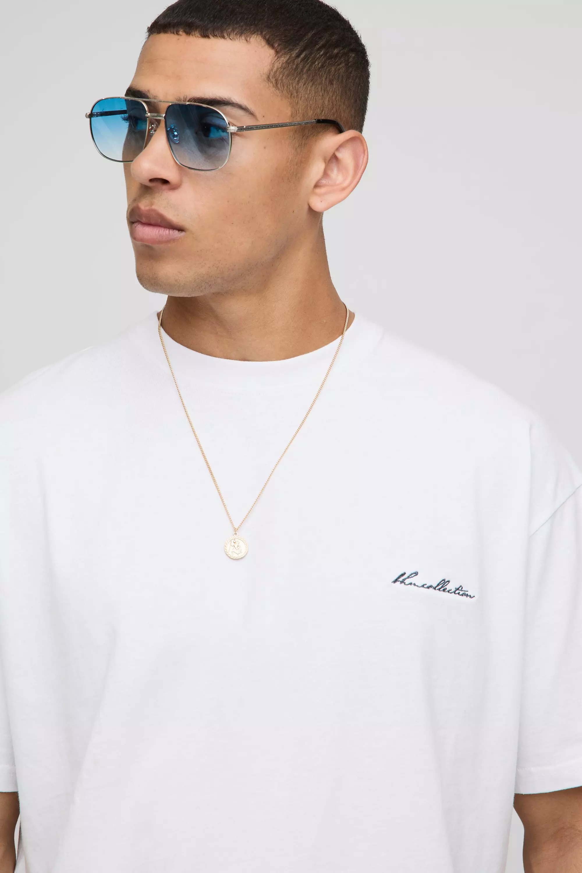 T-shirt oversize à imprimé abstrait, White autre image