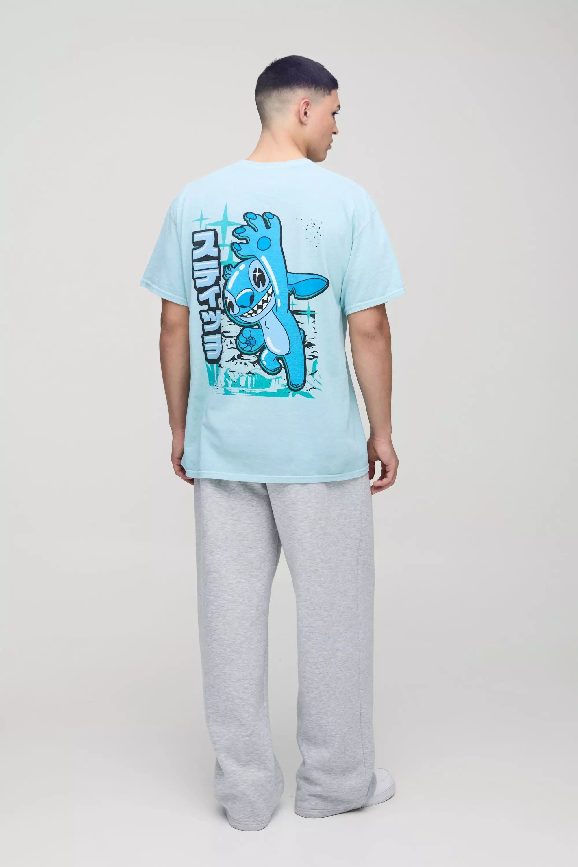 T-shirt oversize délavé à imprimé Disney, Blue autre image
