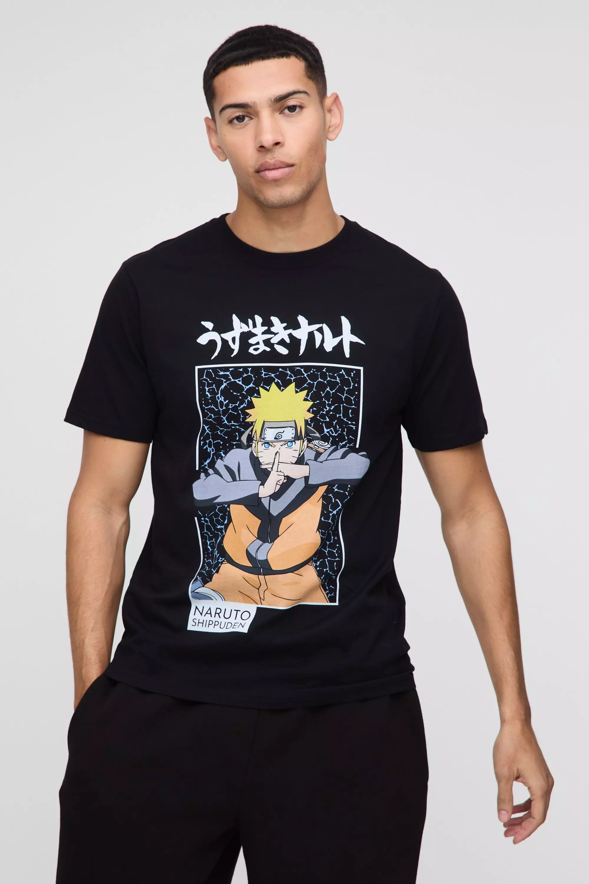 Black Gelicenseerd Naruto Anime T-Shirt alternatieve afbeelding