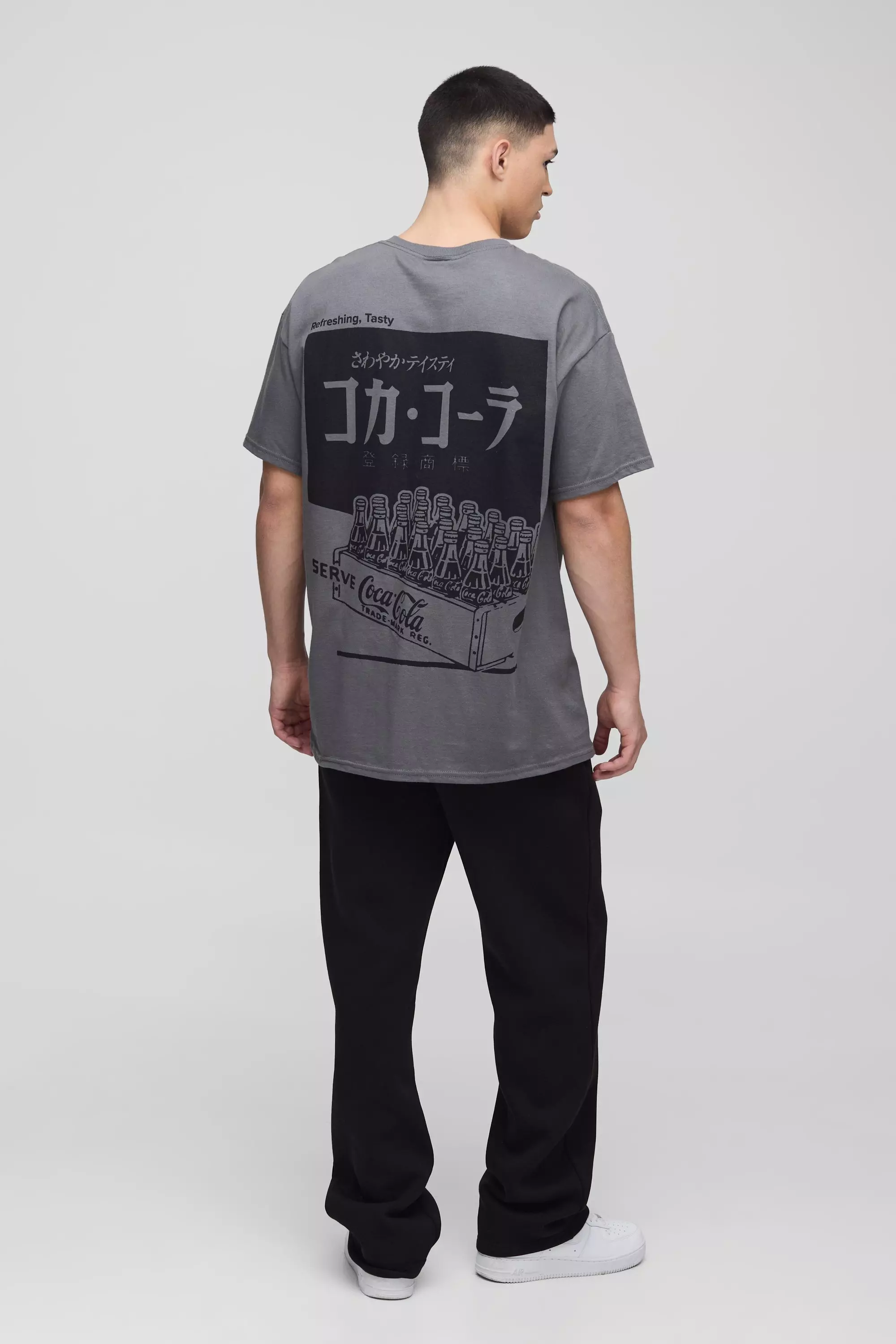 Oversize T-Shirt mit lizenziertem Coca Cola Print, Charcoal alternatives Bild