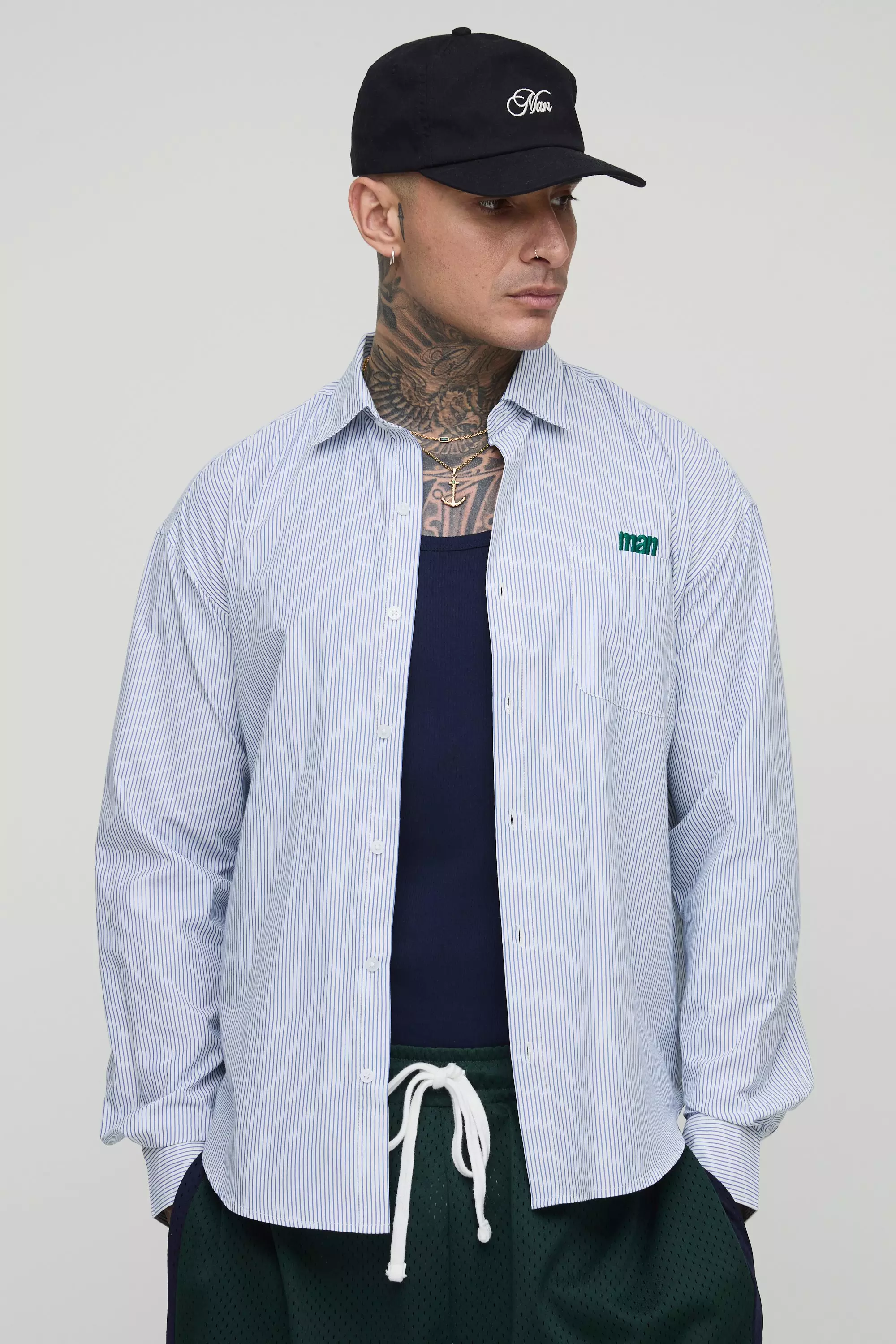 Tall - Chemise oversize à rayures, White autre image