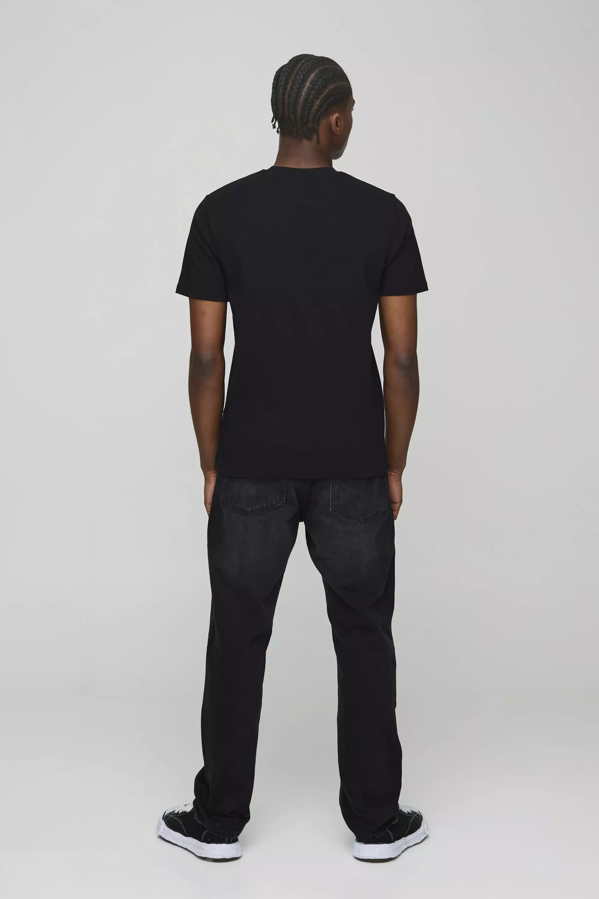 Black Slim Interlock Embroidered Homme T-Shirt alternative image