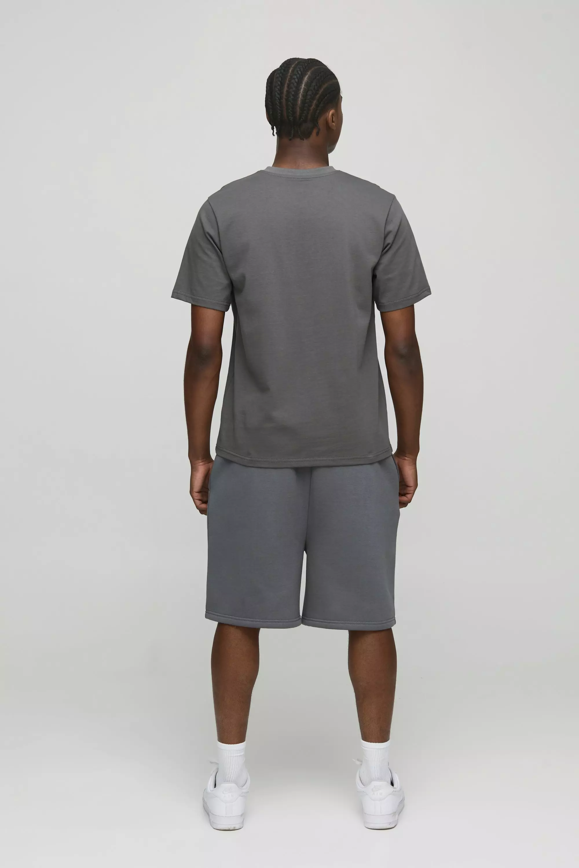 Charcoal Regular Fit Heavyweight V Neck T-Shirt alternative image