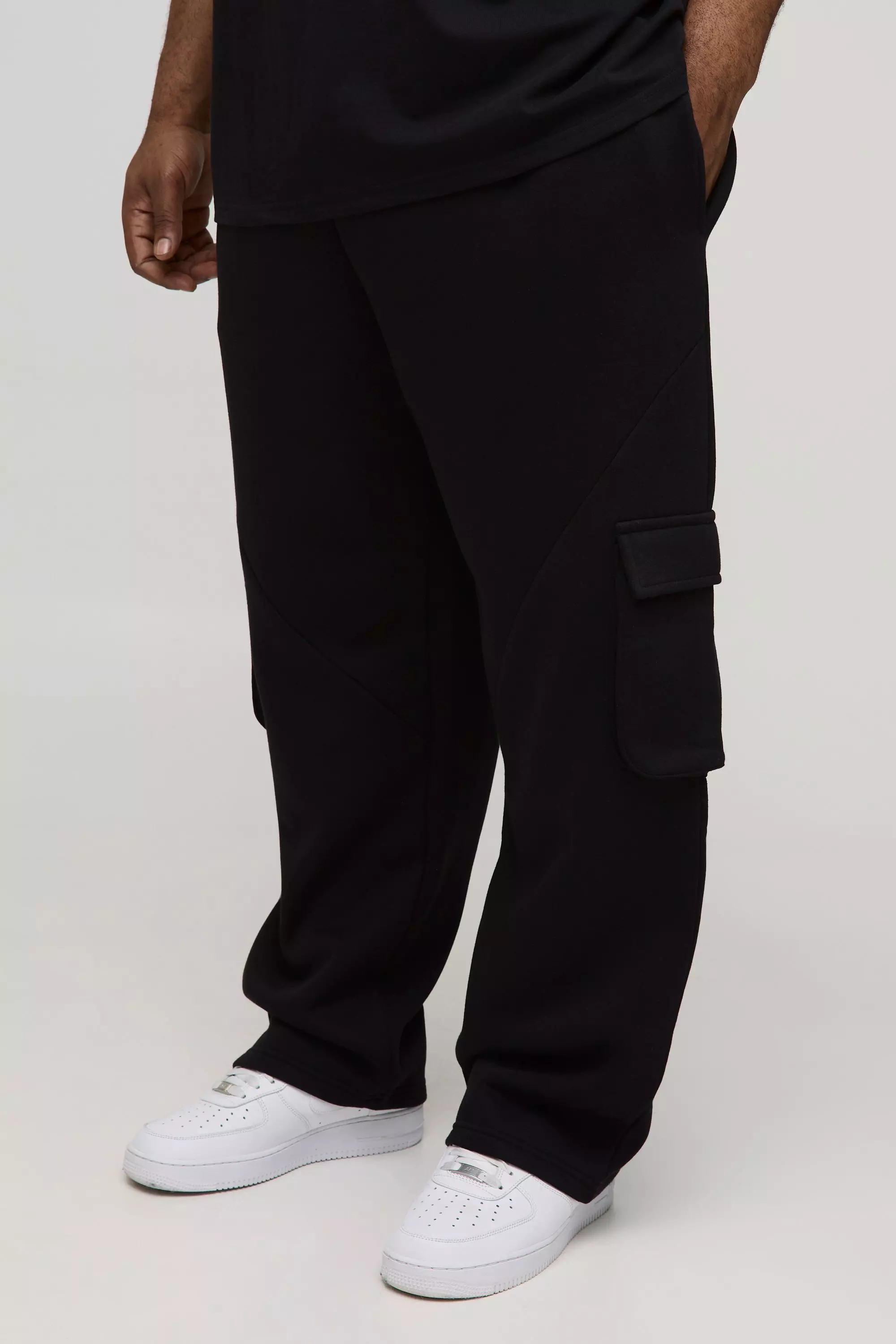 Grande taille - Jogging cargo oversize, Black autre image
