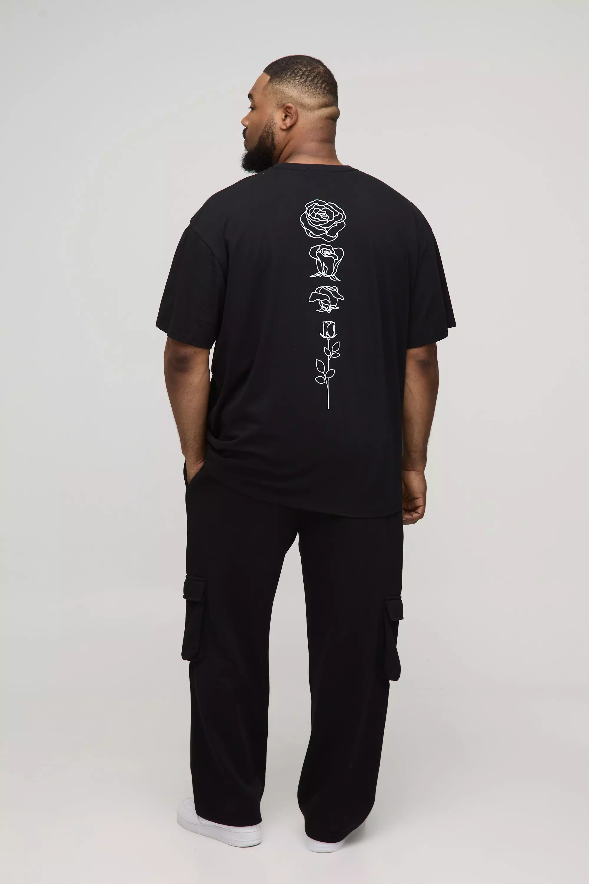 Grande taille - Jogging cargo oversize, Black autre image