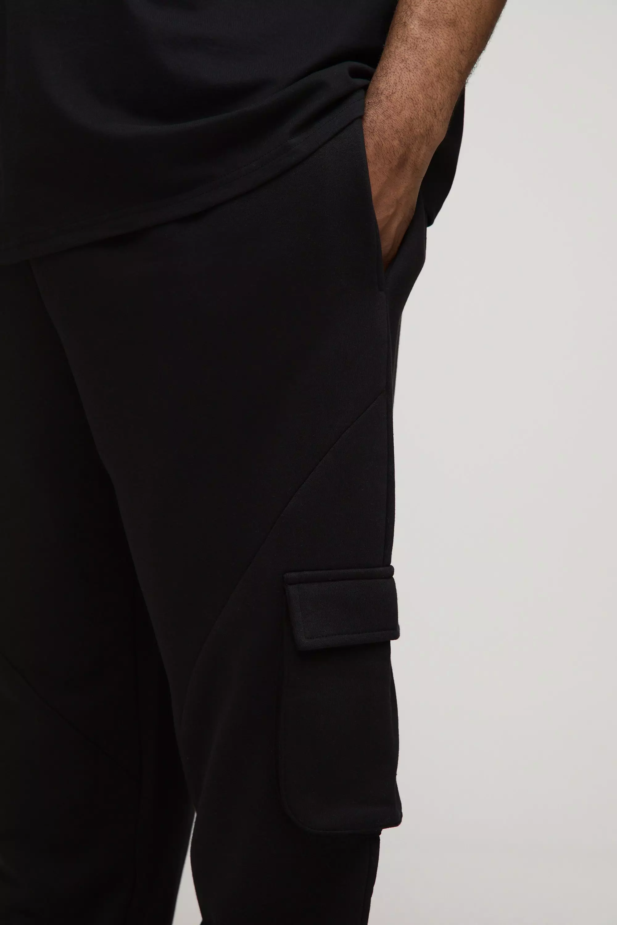Grande taille - Jogging cargo oversize, Black autre image