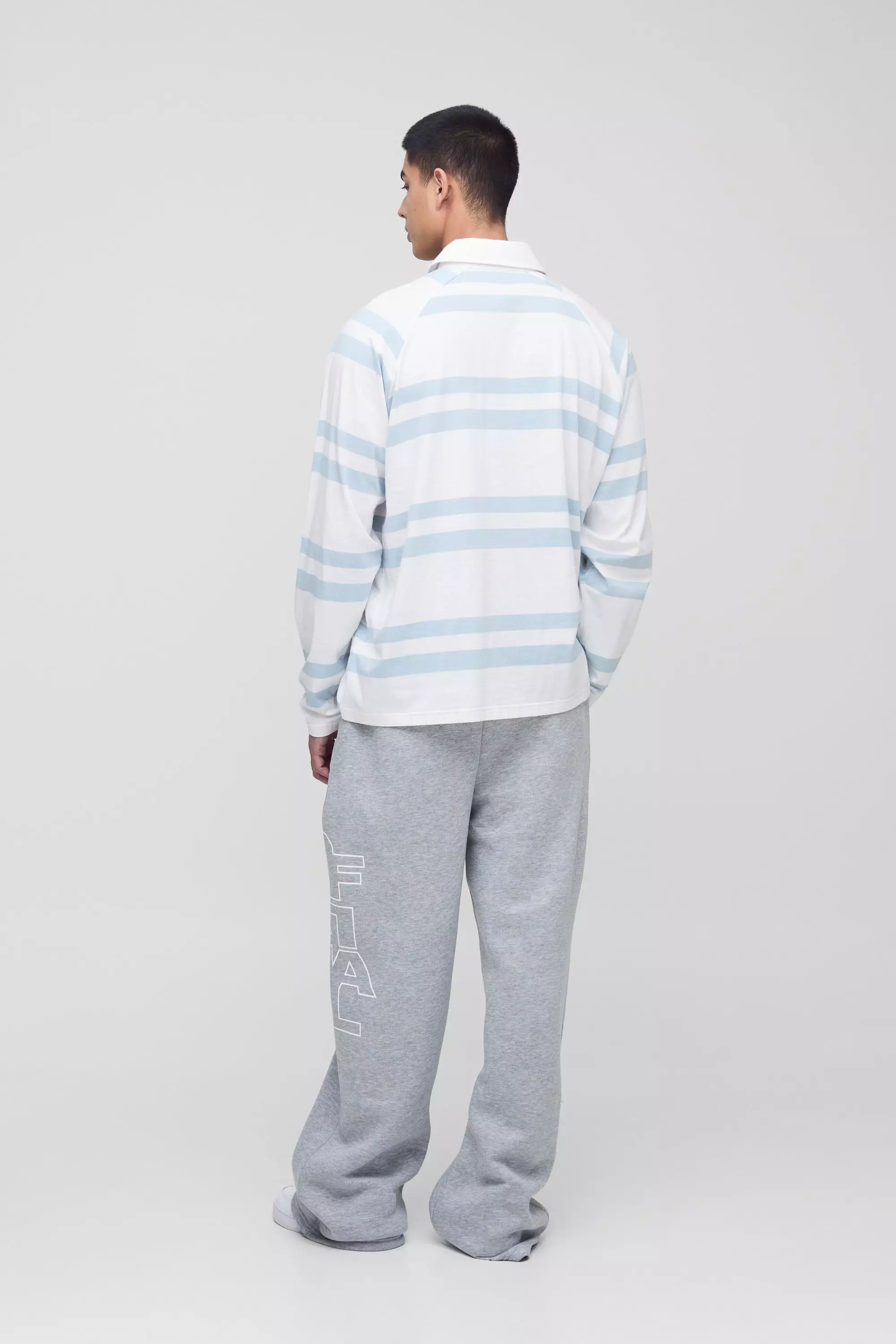 Grey marl Tall Wide Leg Official Outline Joggers alternative image