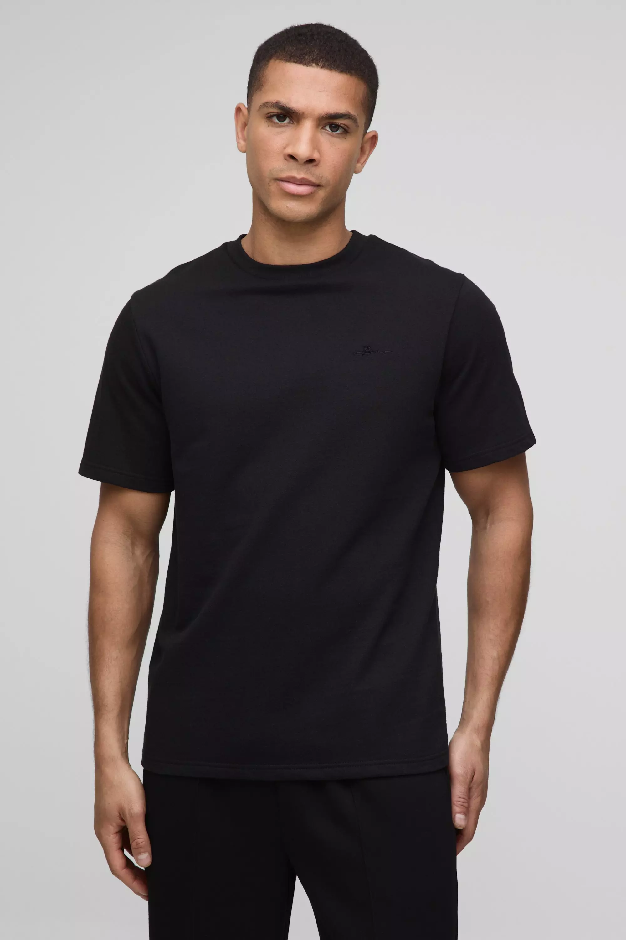 Regular Fit BM Signature Heavyweight T-Shirt Black