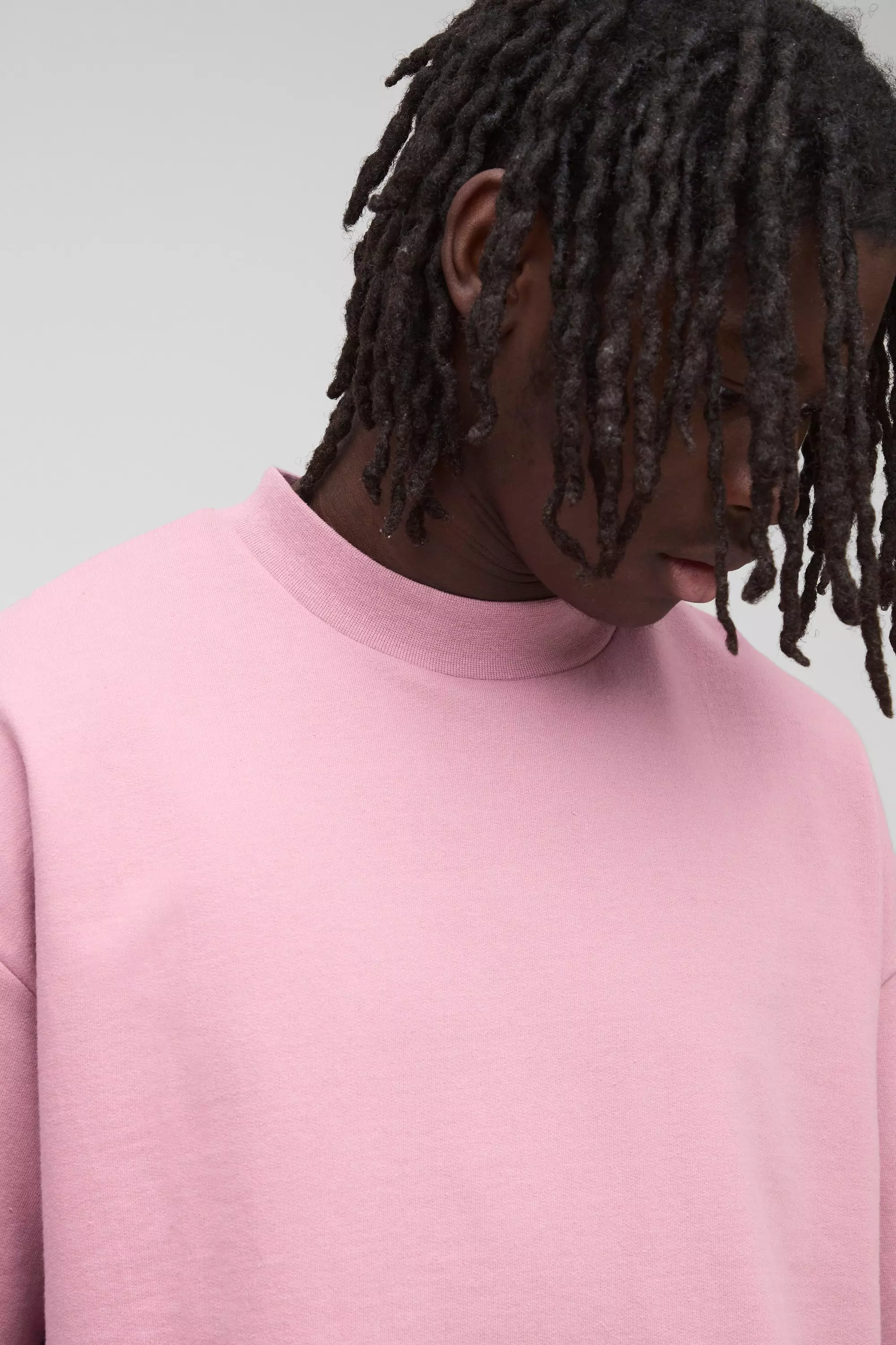 Oversized Boxy Extended Neck Heavyweight T-Shirt | boohooMAN USA