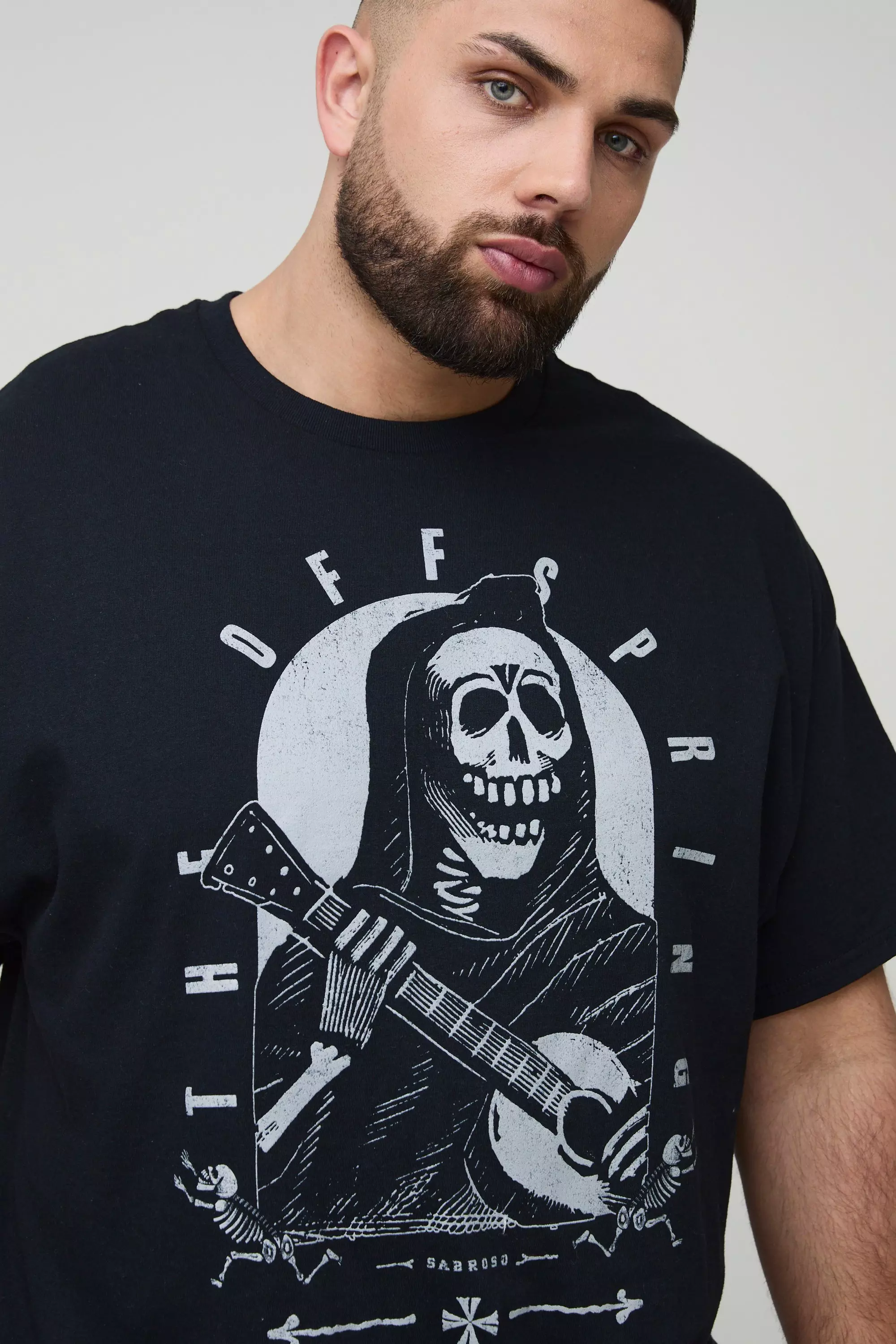 Black Plus The Offspring License Print T-Shirt alternative image