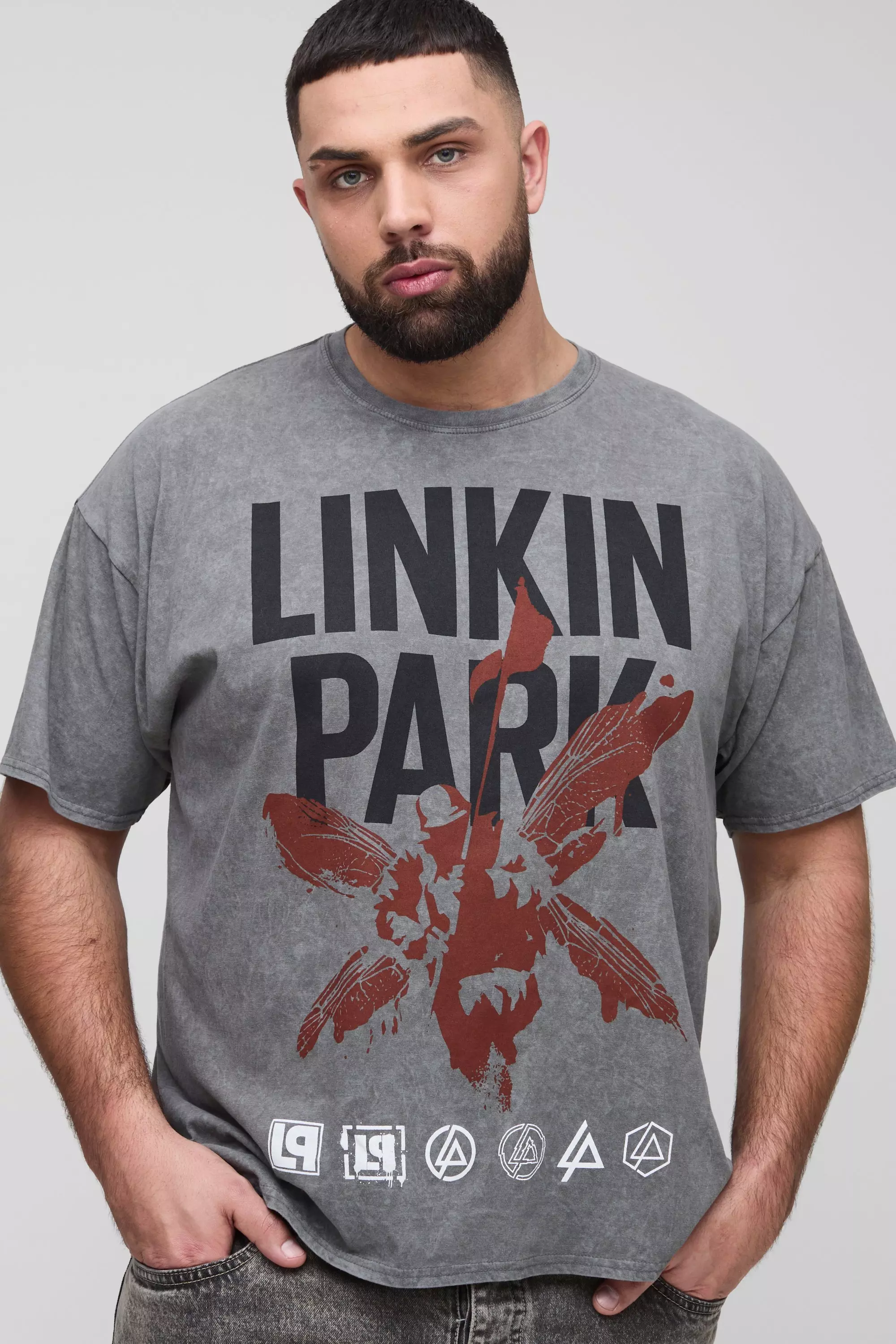 Charcoal Plus Linkin Park License Print T-Shirt alternative image