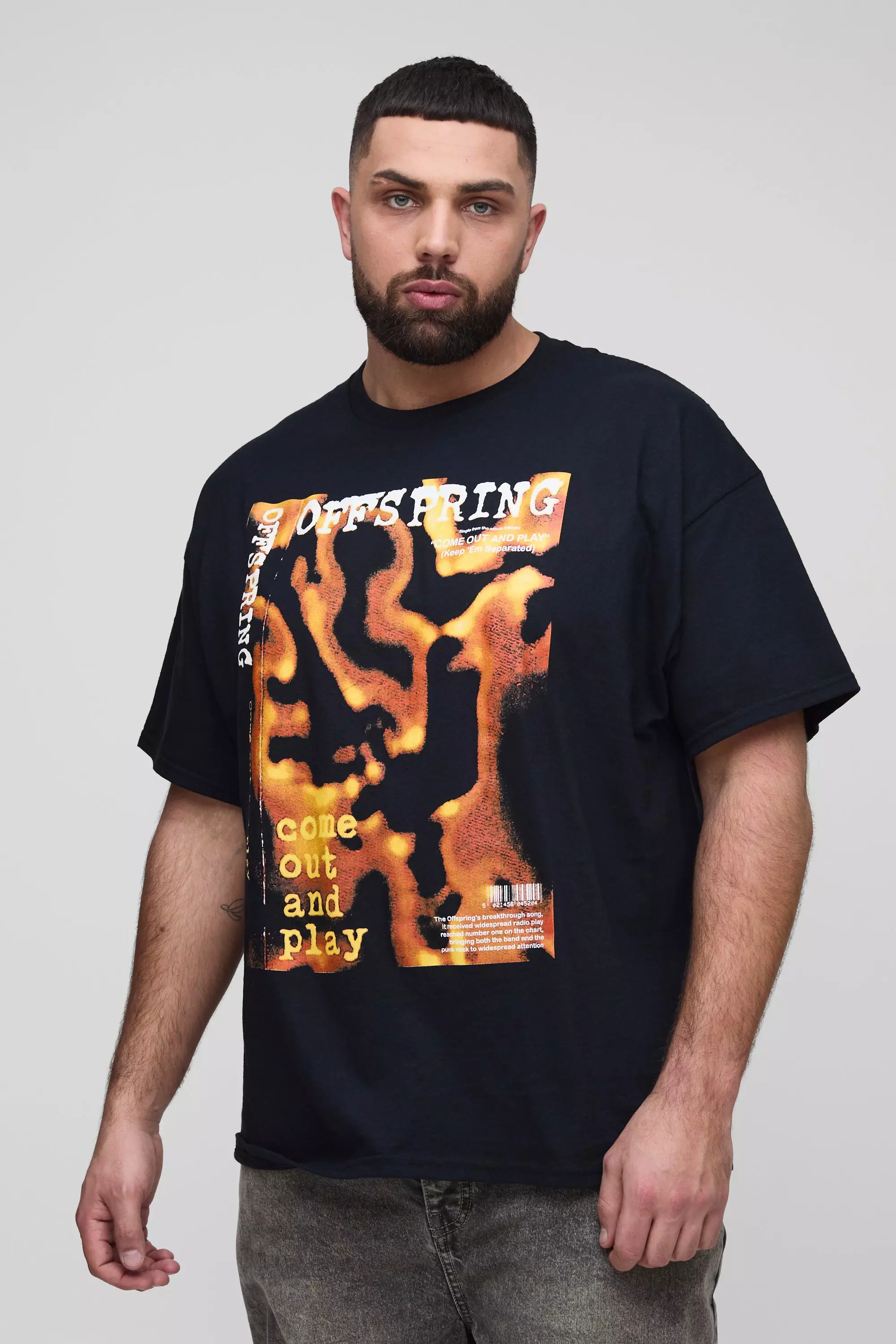 Black Plus The Offspring License Print T-Shirt alternative image