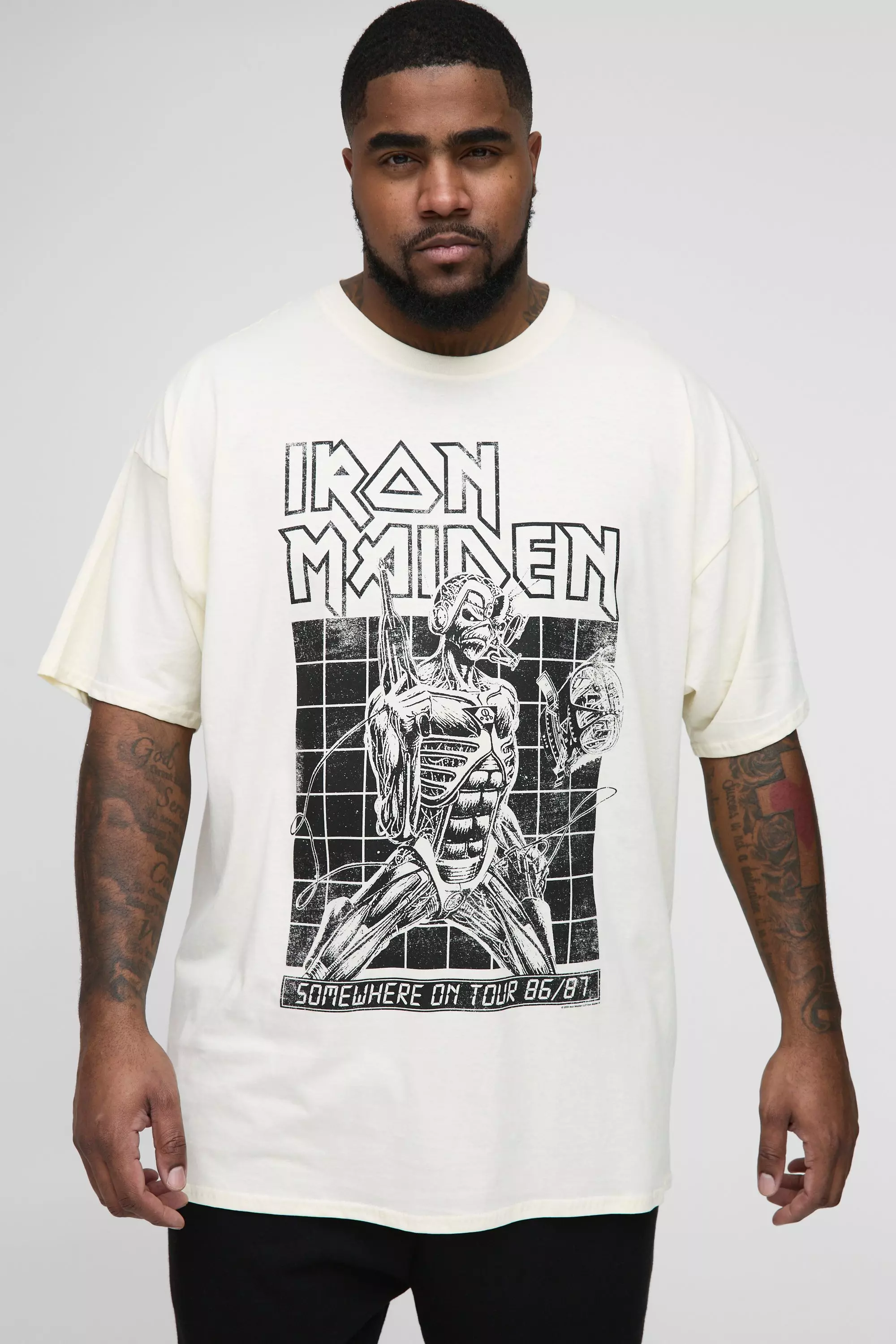Stone Plus Iron Maiden License Print T-Shirt alternative image