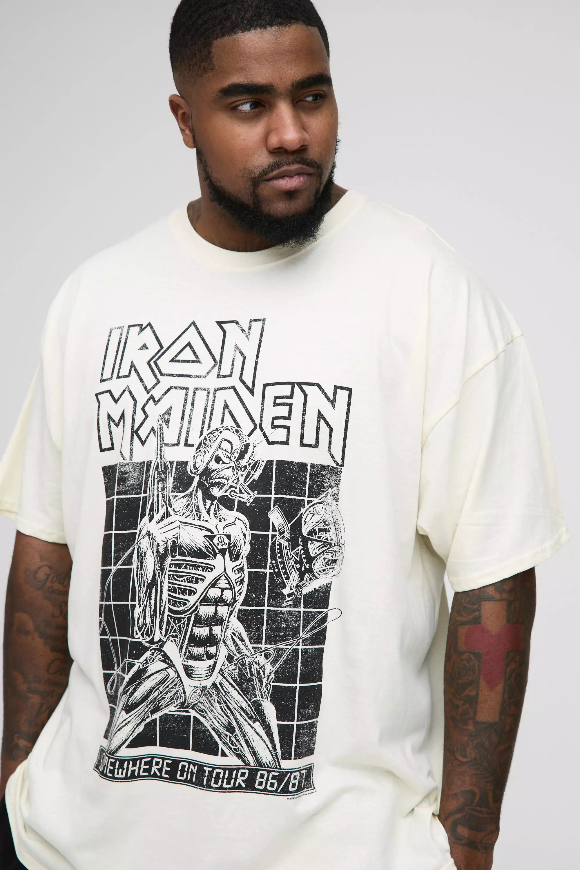 Stone Plus Iron Maiden License Print T-Shirt alternative image