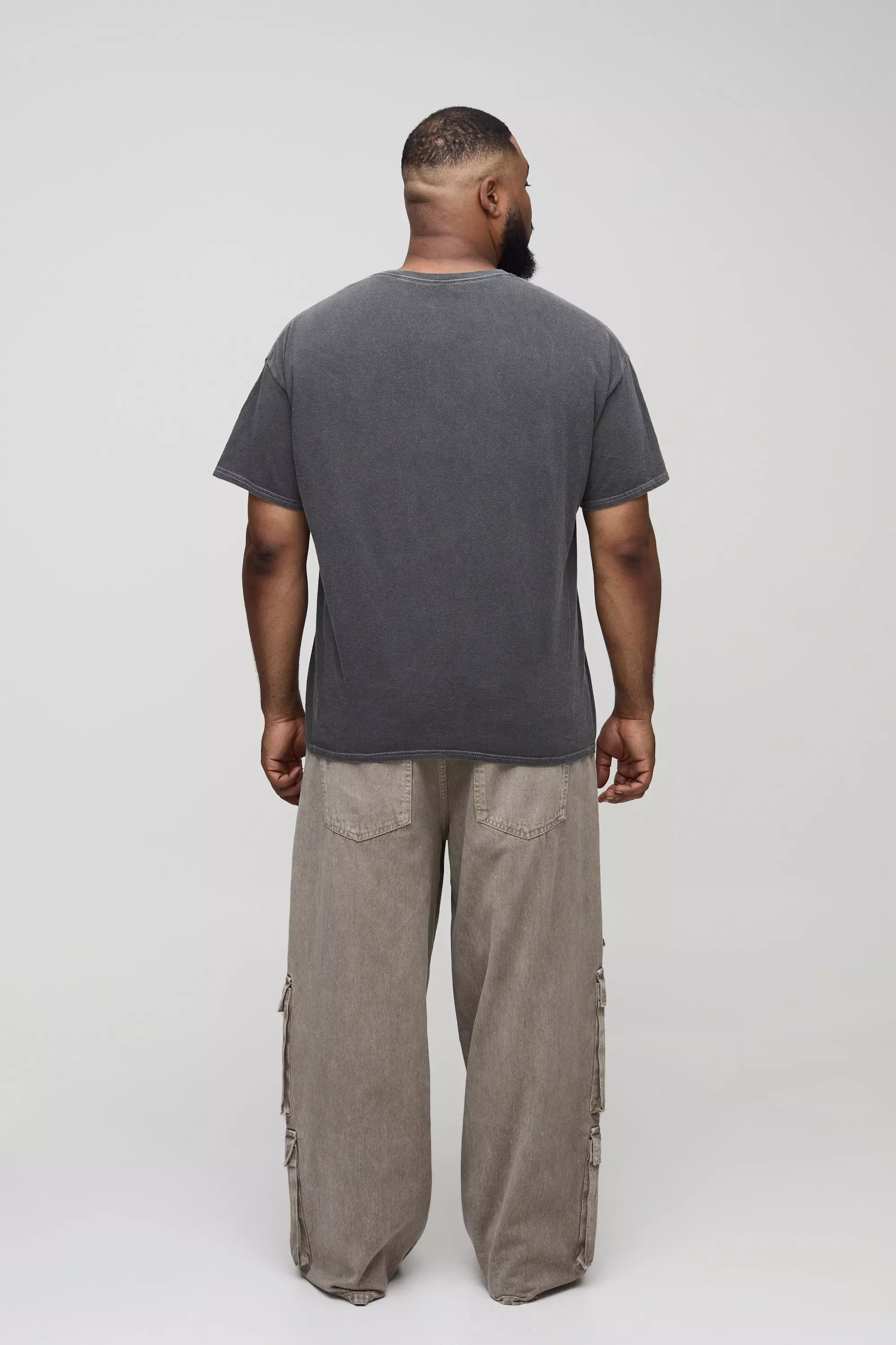 T-Shirt Plus Size Slavata Ufficiale Johnny Cash, Charcoal immagine alternativa
