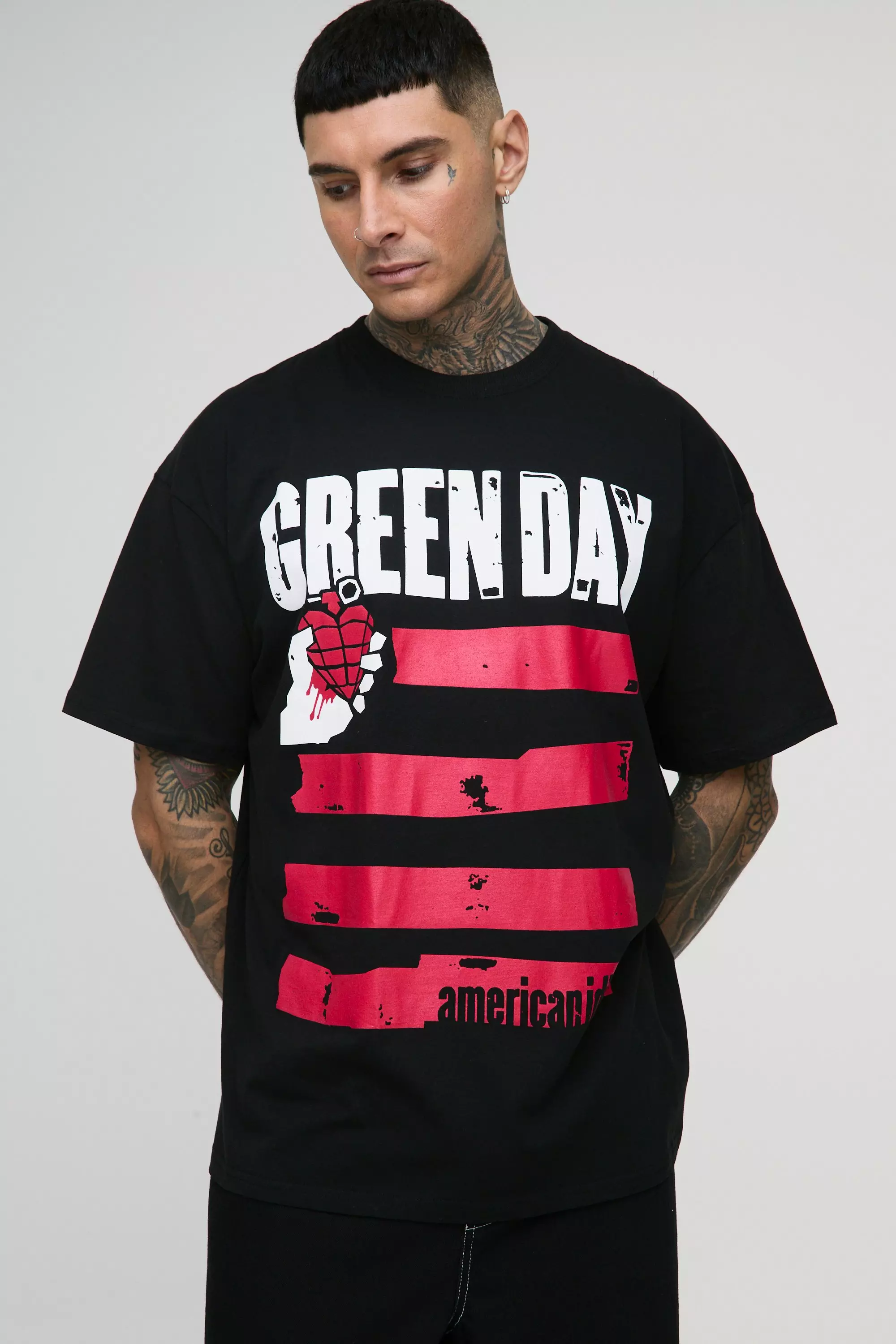 Tall - T-shirt à imprimé Green Day, Black autre image