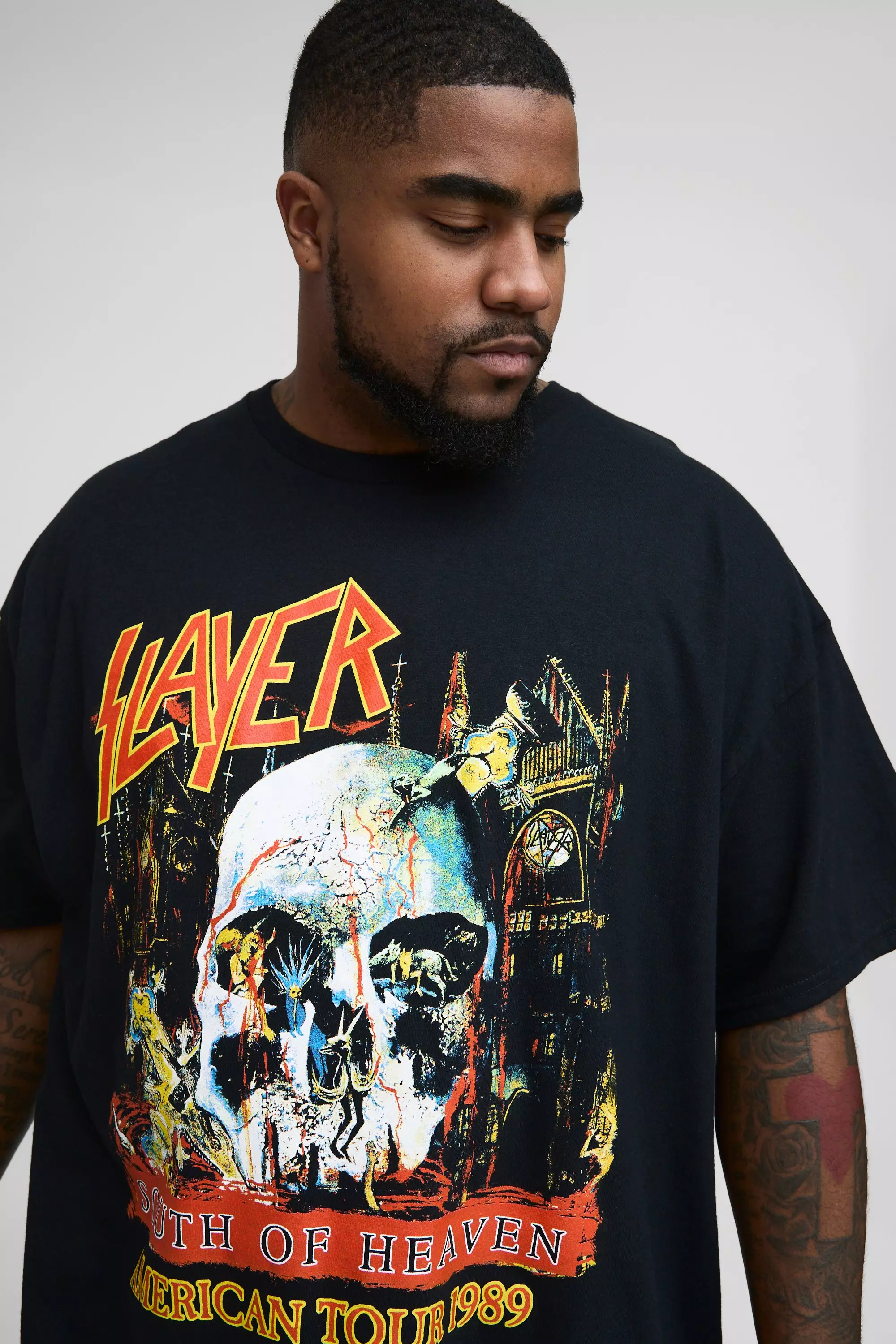 Black Plus Slayer License Print T-Shirt alternative image